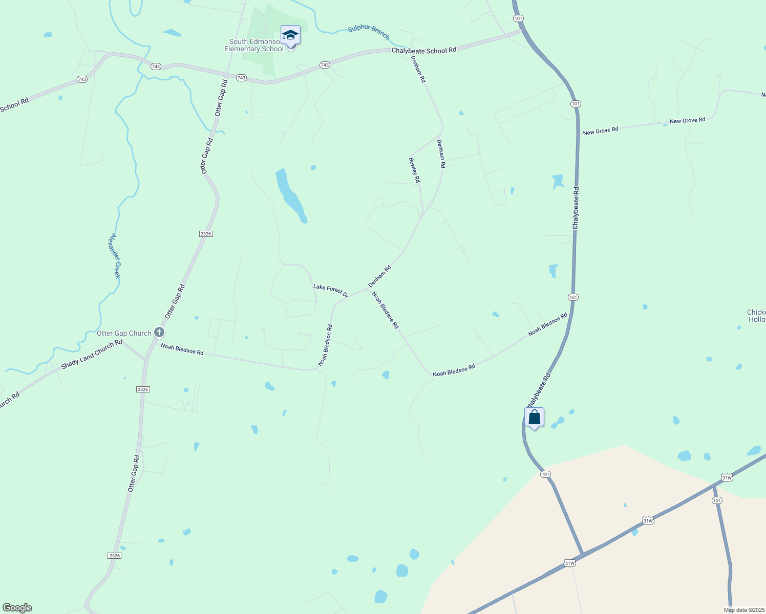 map of restaurants, bars, coffee shops, grocery stores, and more near 112 Noah Bledsoe Road in Smiths Grove
