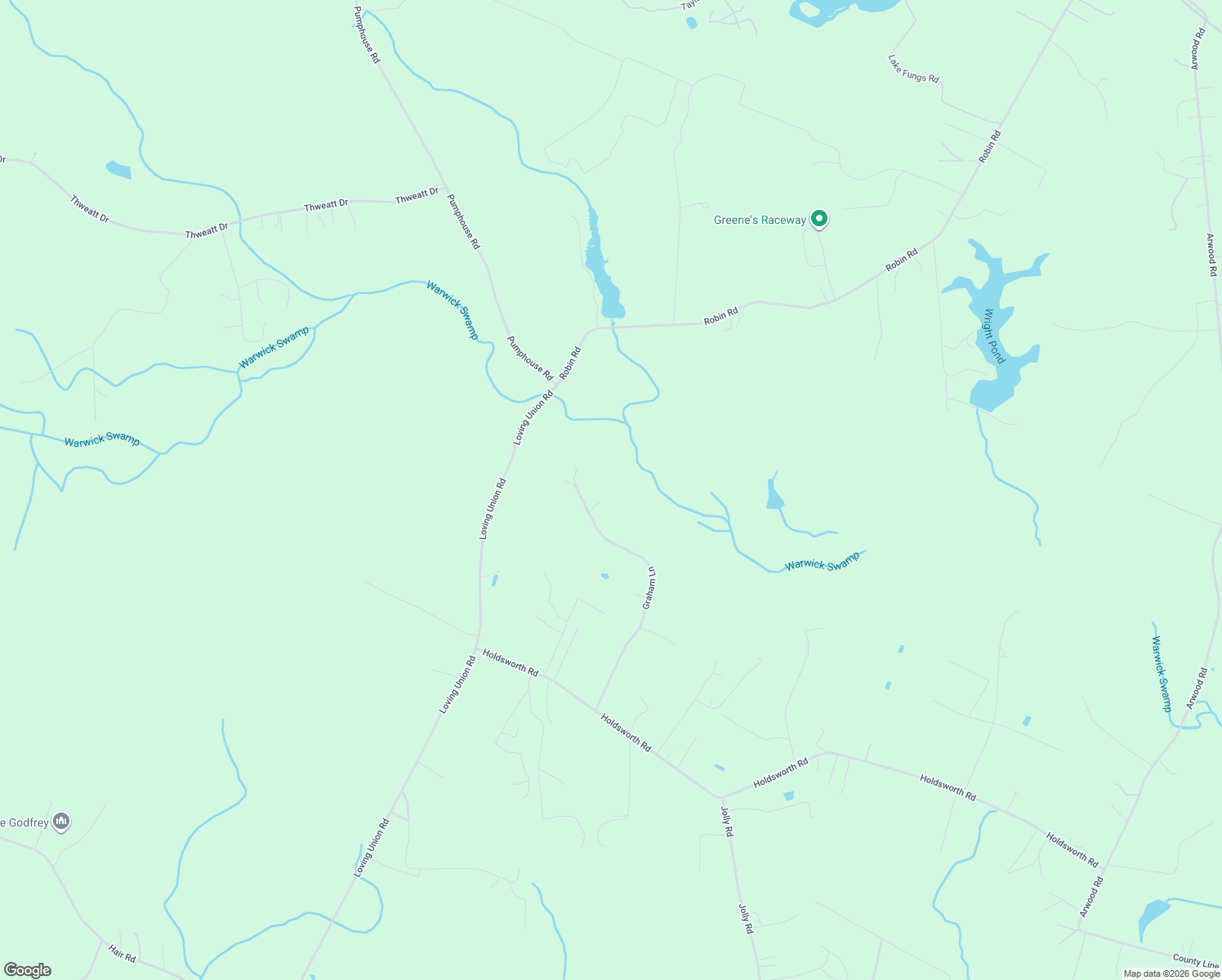 map of restaurants, bars, coffee shops, grocery stores, and more near 15284 Graham Lane in Disputanta
