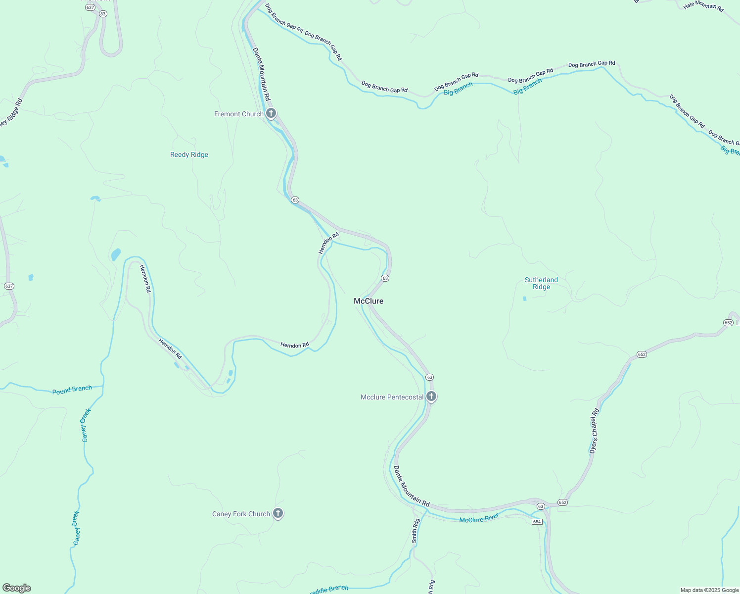 map of restaurants, bars, coffee shops, grocery stores, and more near Highway 63 in Clinchco