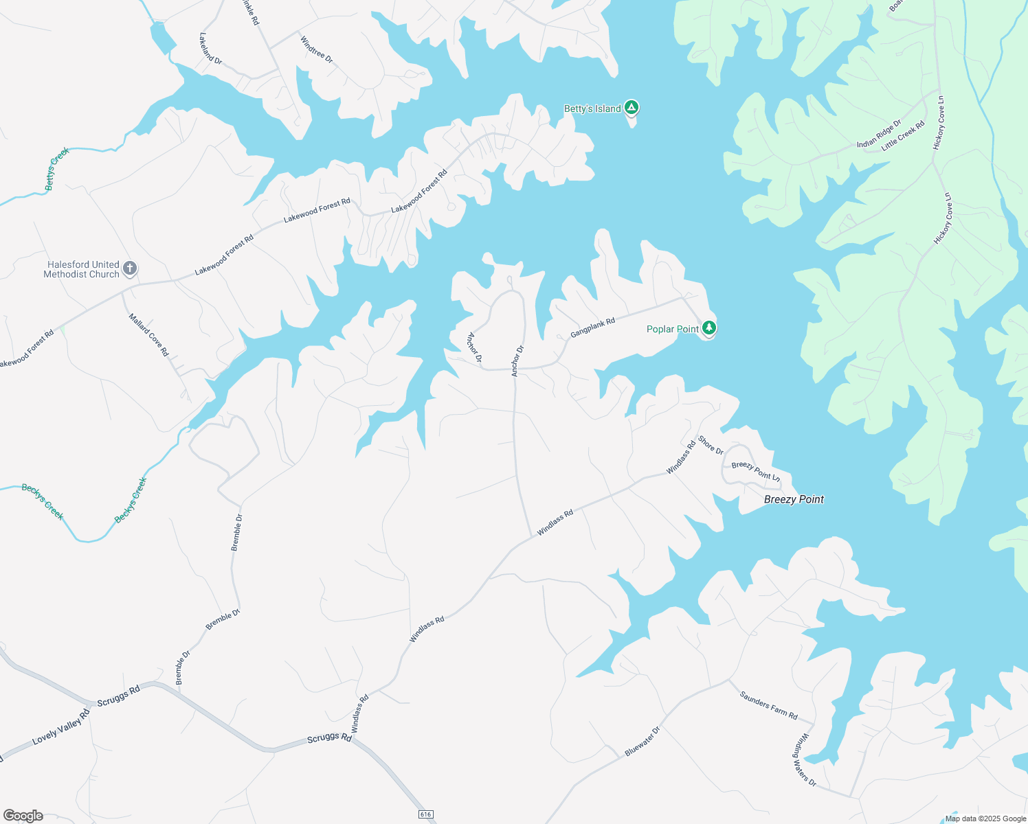 map of restaurants, bars, coffee shops, grocery stores, and more near State Route 1345 in North Shore