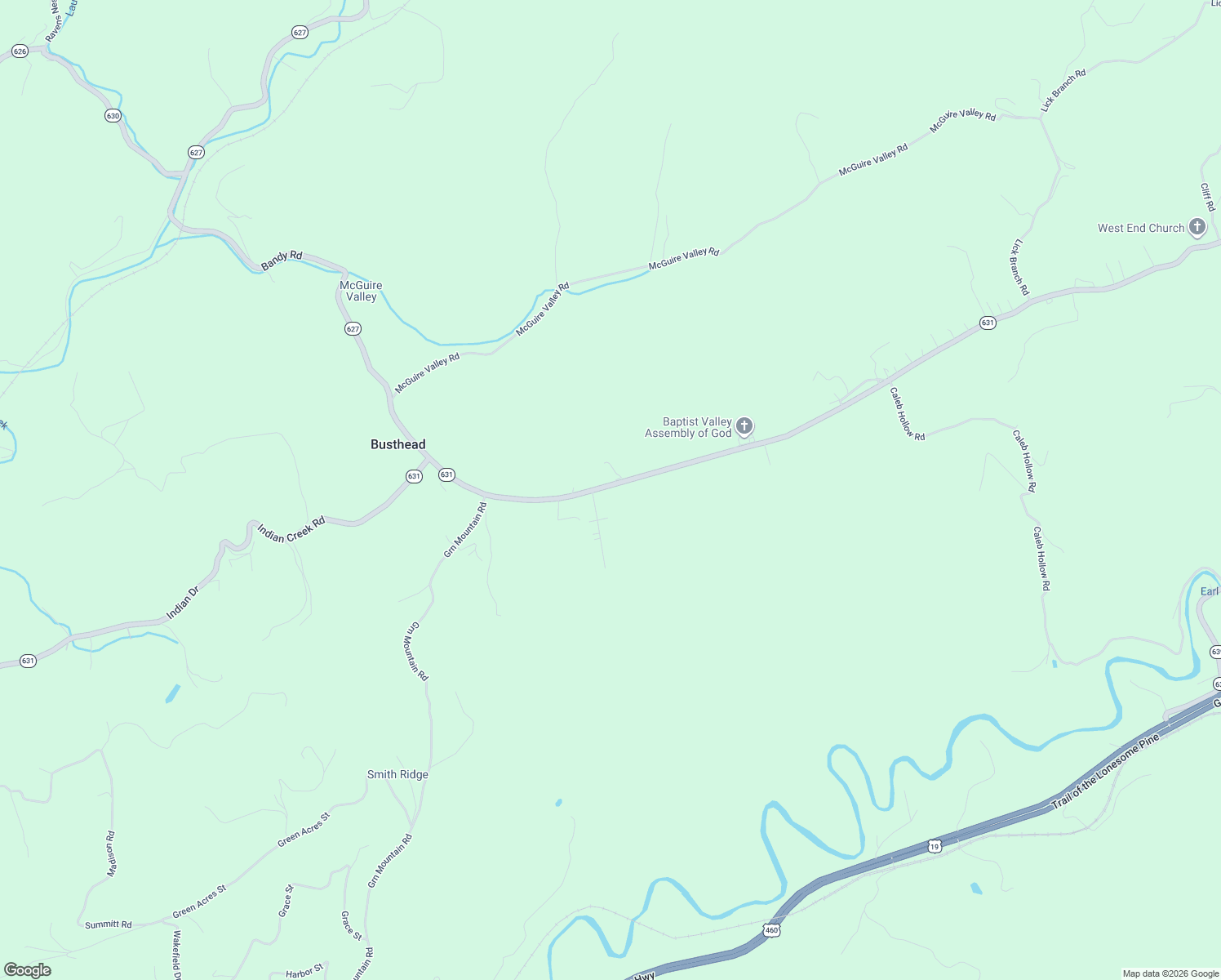 map of restaurants, bars, coffee shops, grocery stores, and more near 624 Baptist Valley Road in Cedar Bluff