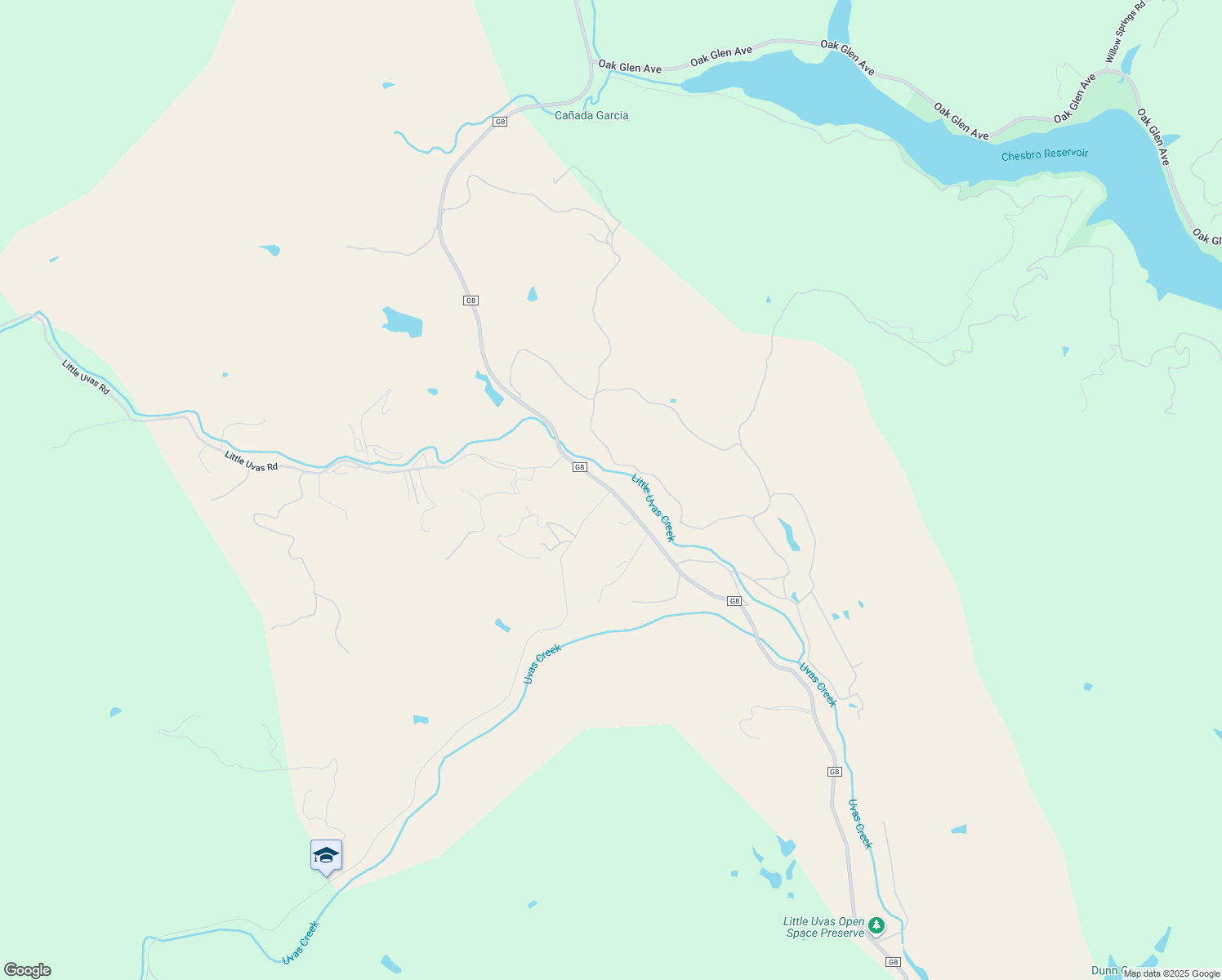 map of restaurants, bars, coffee shops, grocery stores, and more near 0 Croy Road in Morgan Hill