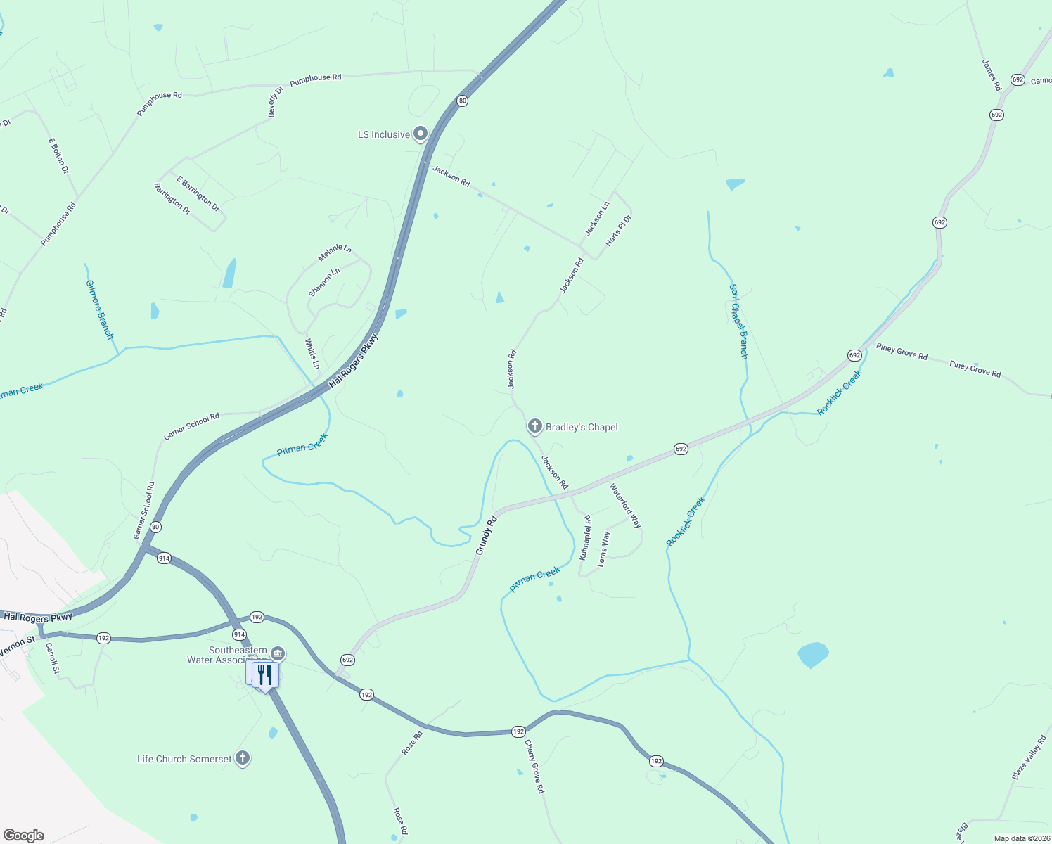 map of restaurants, bars, coffee shops, grocery stores, and more near 200 Jackson Road in Somerset