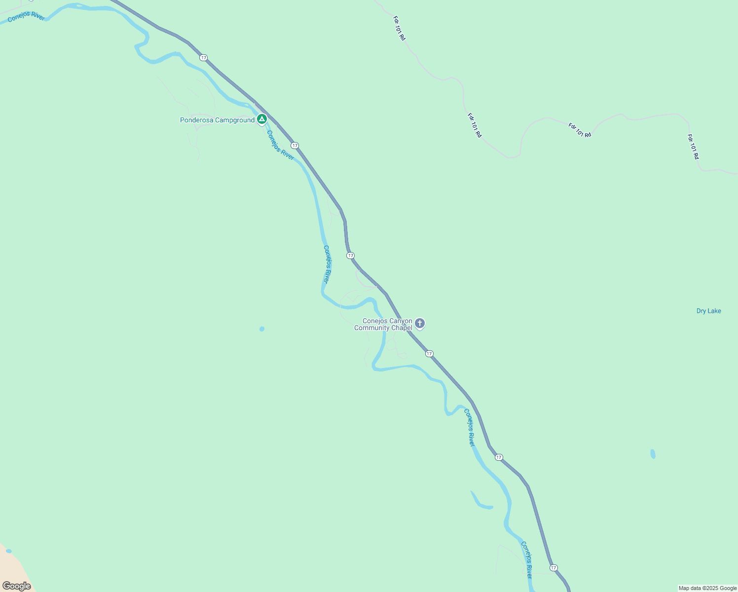 map of restaurants, bars, coffee shops, grocery stores, and more near 210 Conejos Valley Road in Antonito