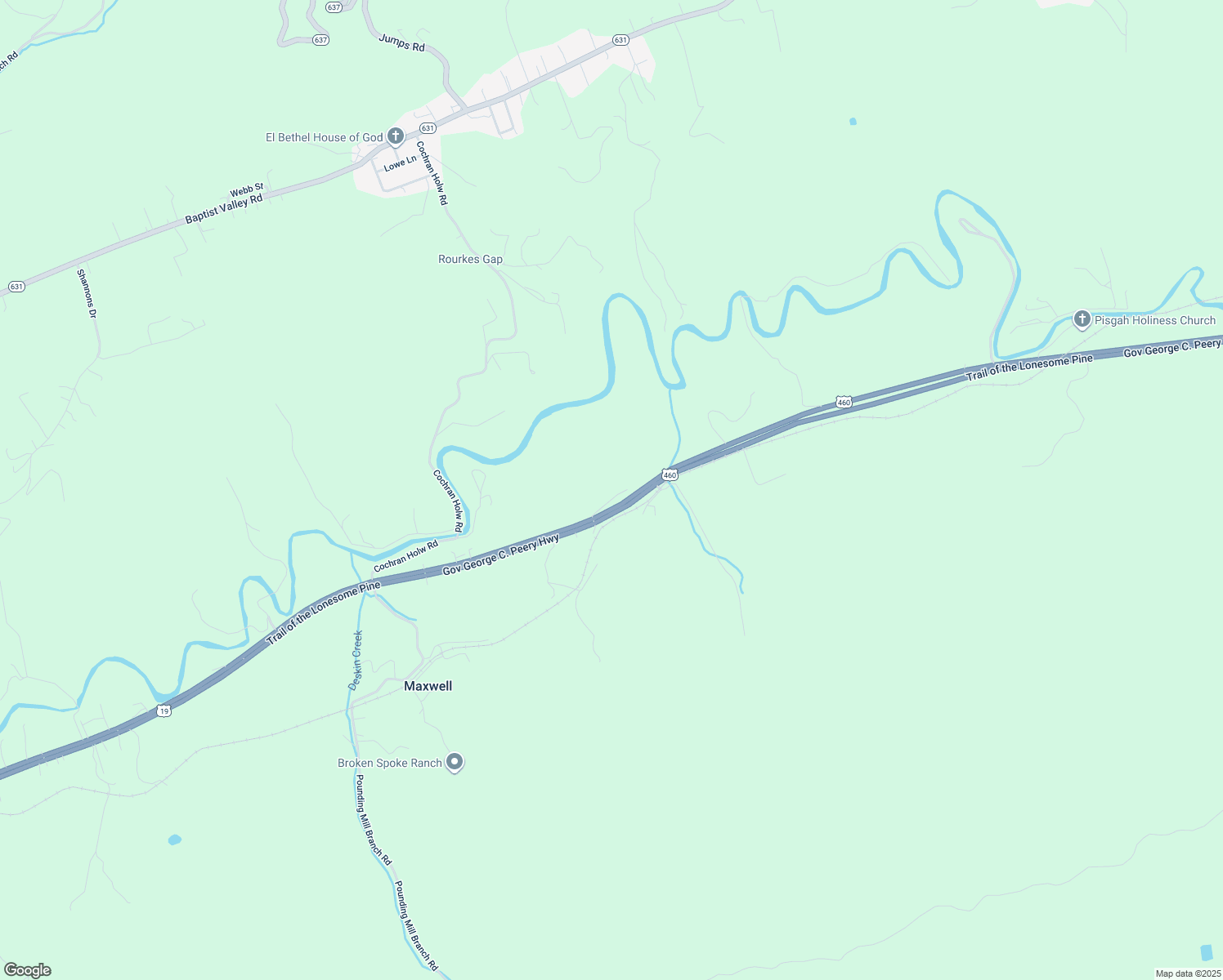 map of restaurants, bars, coffee shops, grocery stores, and more near 203 Graybeal Drive in Tazewell