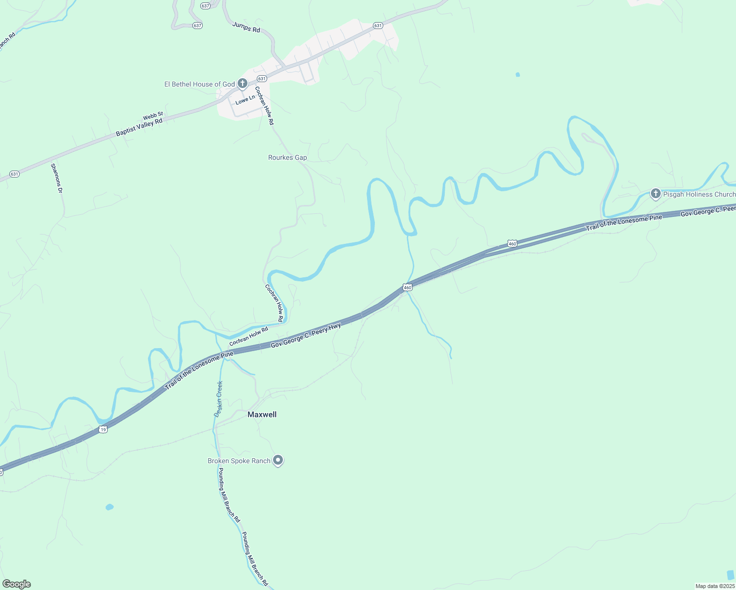 map of restaurants, bars, coffee shops, grocery stores, and more near 203 Graybeal Drive in Tazewell