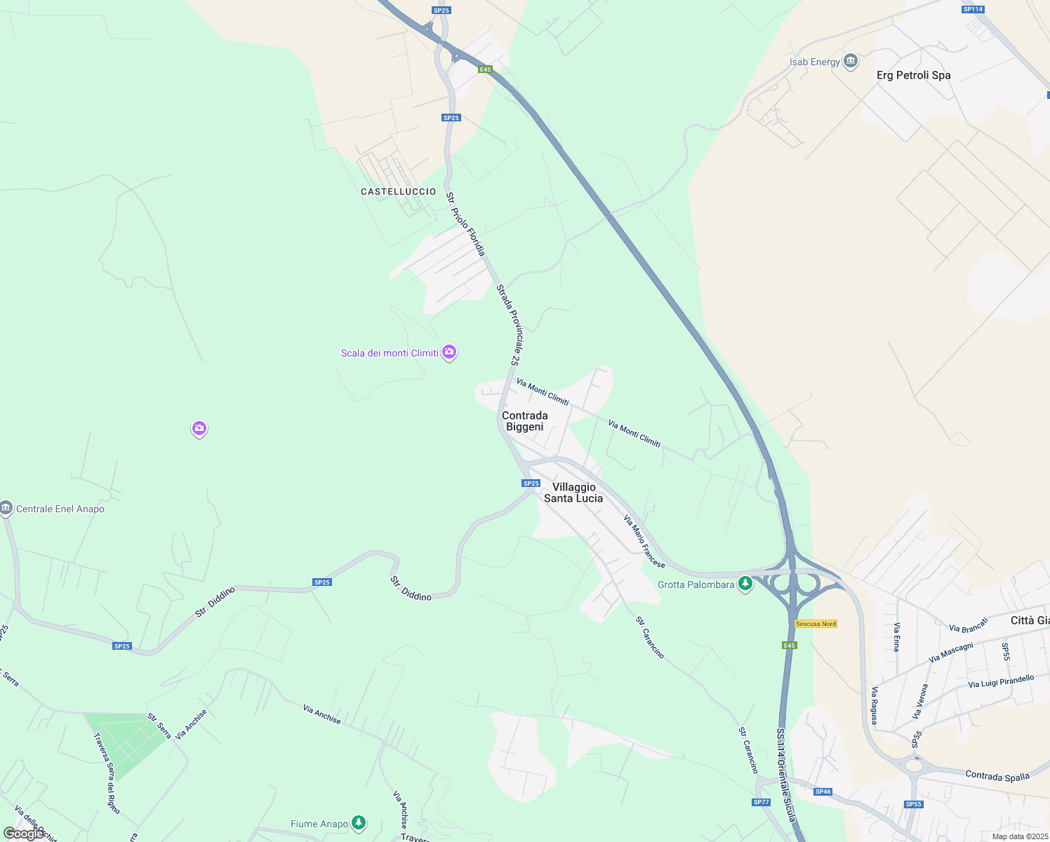 map of restaurants, bars, coffee shops, grocery stores, and more near in Contrada Biggeni