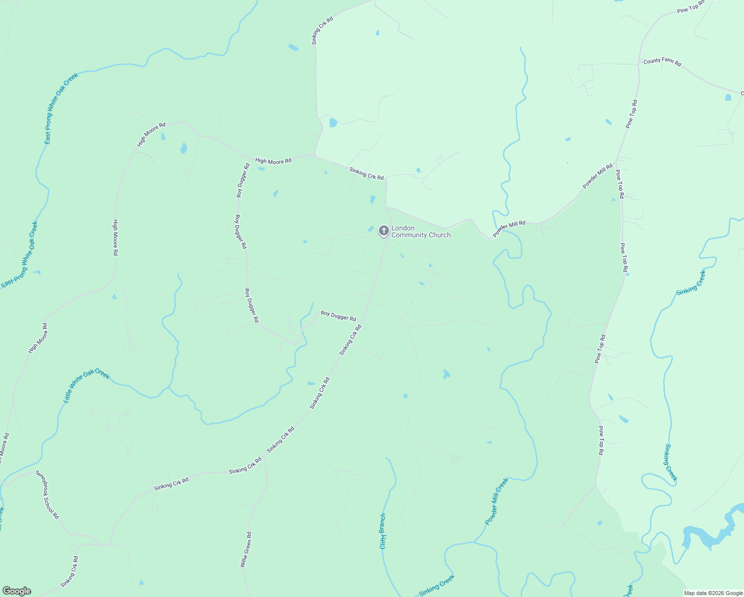 map of restaurants, bars, coffee shops, grocery stores, and more near 2684 Sinking Creek Road in London