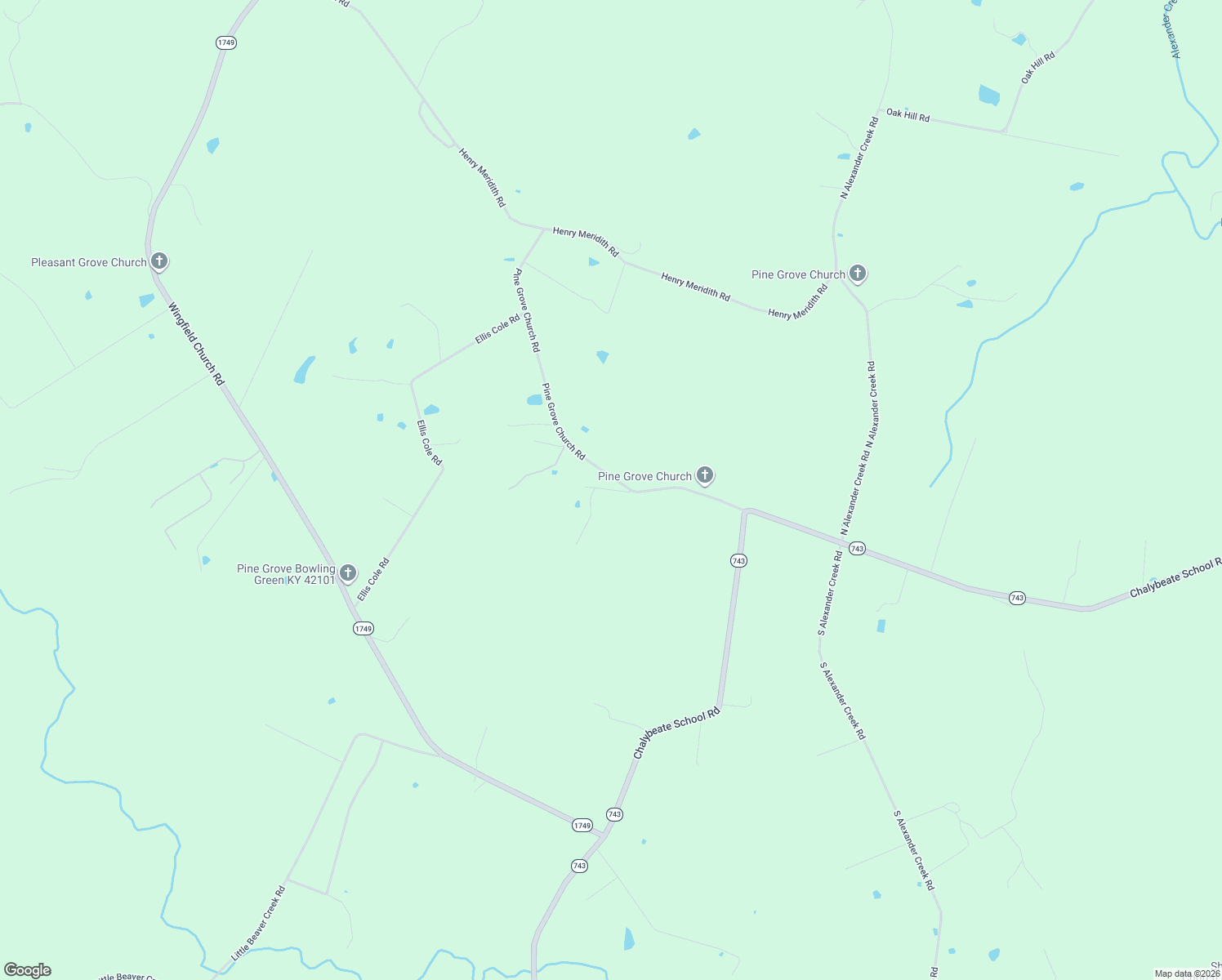 map of restaurants, bars, coffee shops, grocery stores, and more near Red Oak Lane in Edmonson County