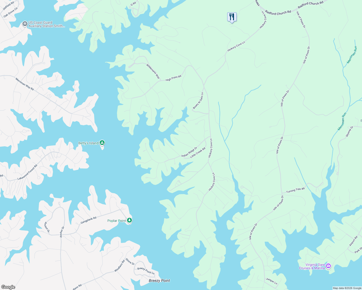 map of restaurants, bars, coffee shops, grocery stores, and more near 104 Ridgeway Court in Moneta