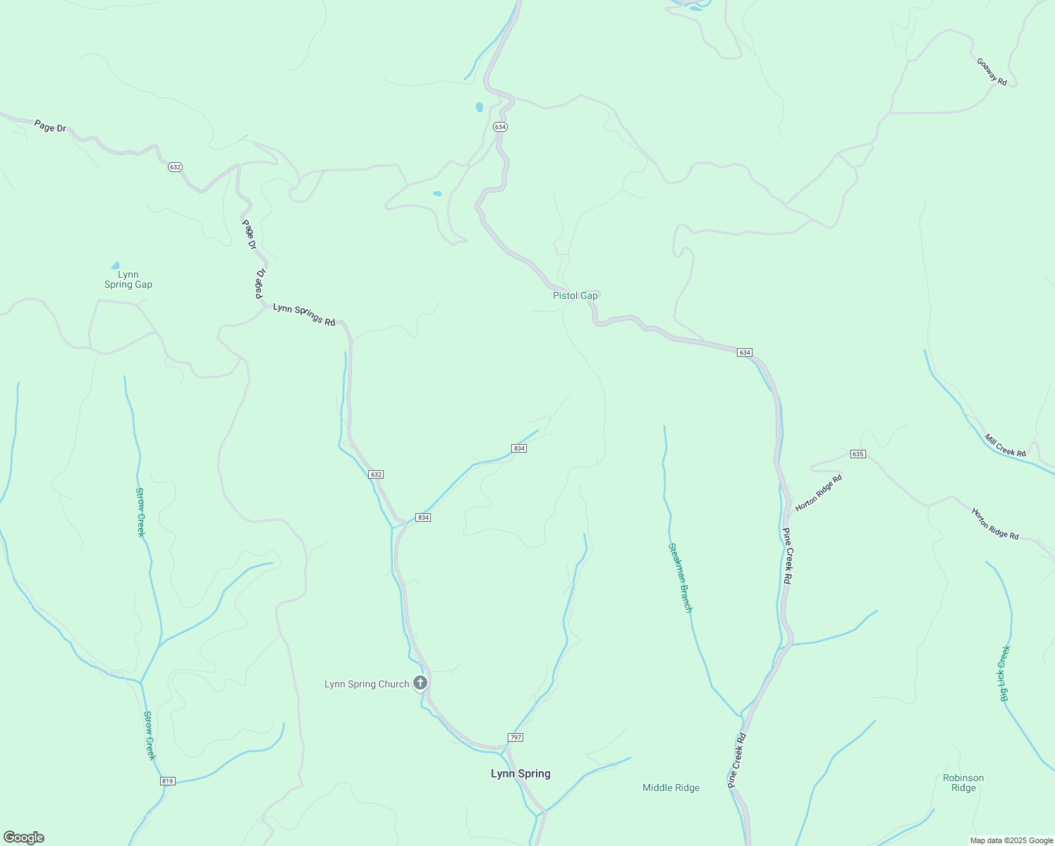 map of restaurants, bars, coffee shops, grocery stores, and more near 643 Jackie Dye Road in Swords Creek