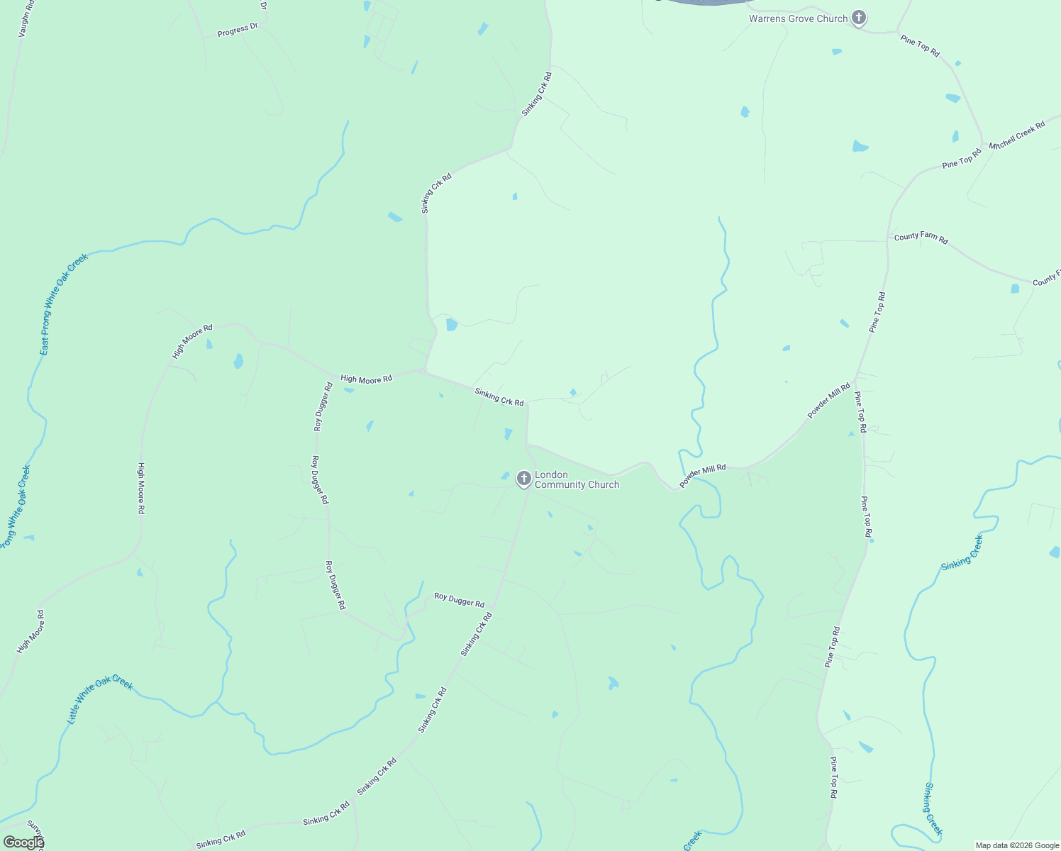 map of restaurants, bars, coffee shops, grocery stores, and more near 2136 Sinking Creek Road in London