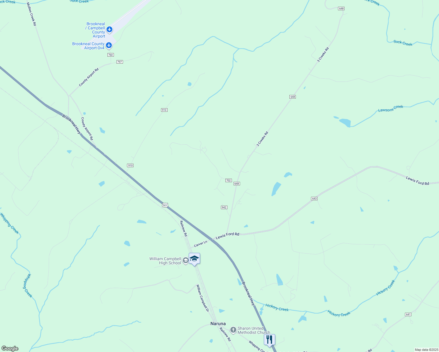 map of restaurants, bars, coffee shops, grocery stores, and more near 170 Younger Road in Gladys