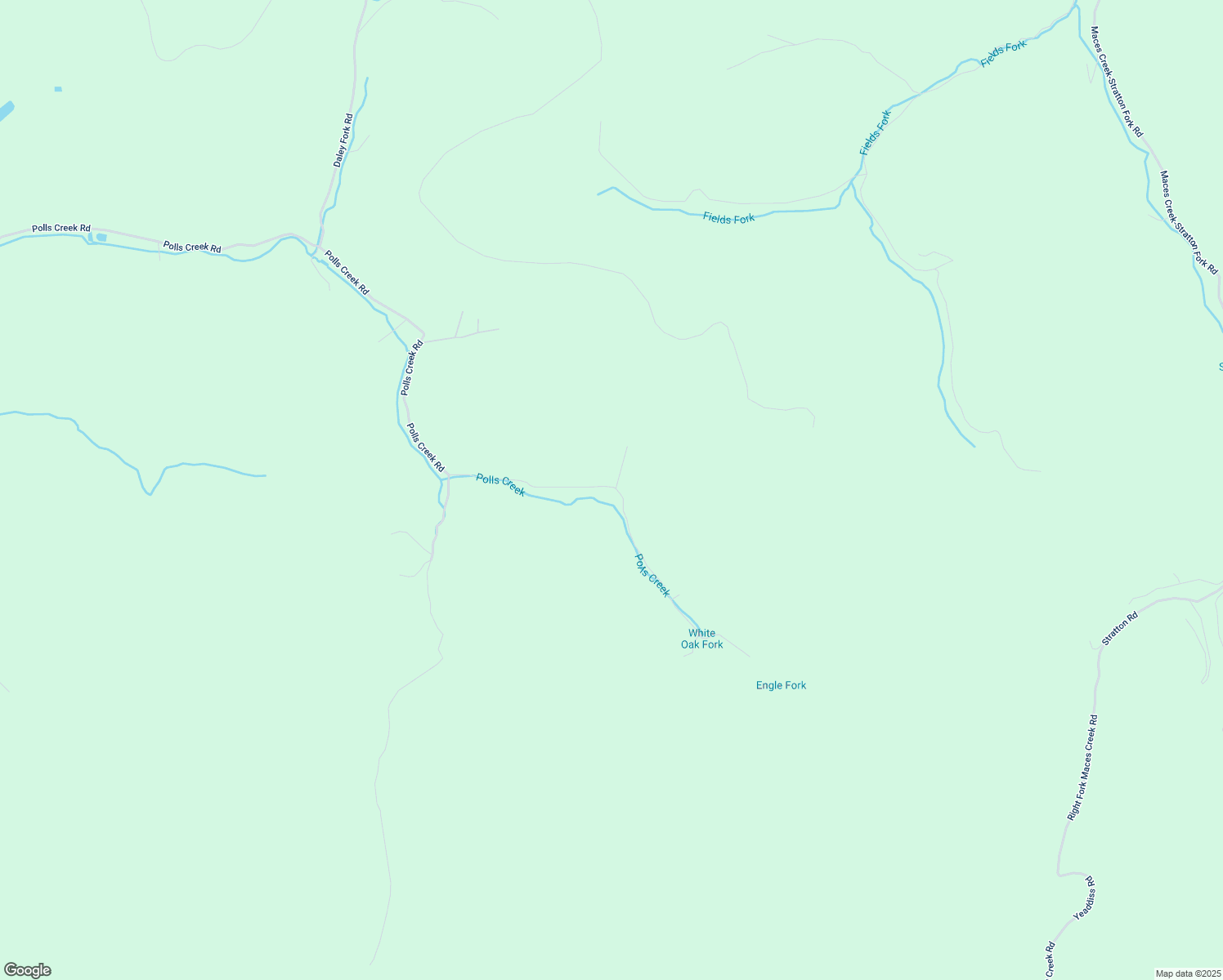 map of restaurants, bars, coffee shops, grocery stores, and more near Polls Creek Road in Smilax