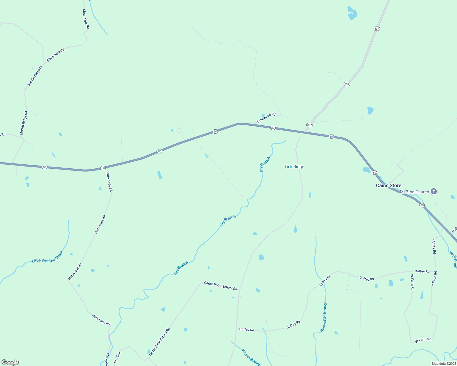 map of restaurants, bars, coffee shops, grocery stores, and more near 411 Ted Frye Road in Nancy