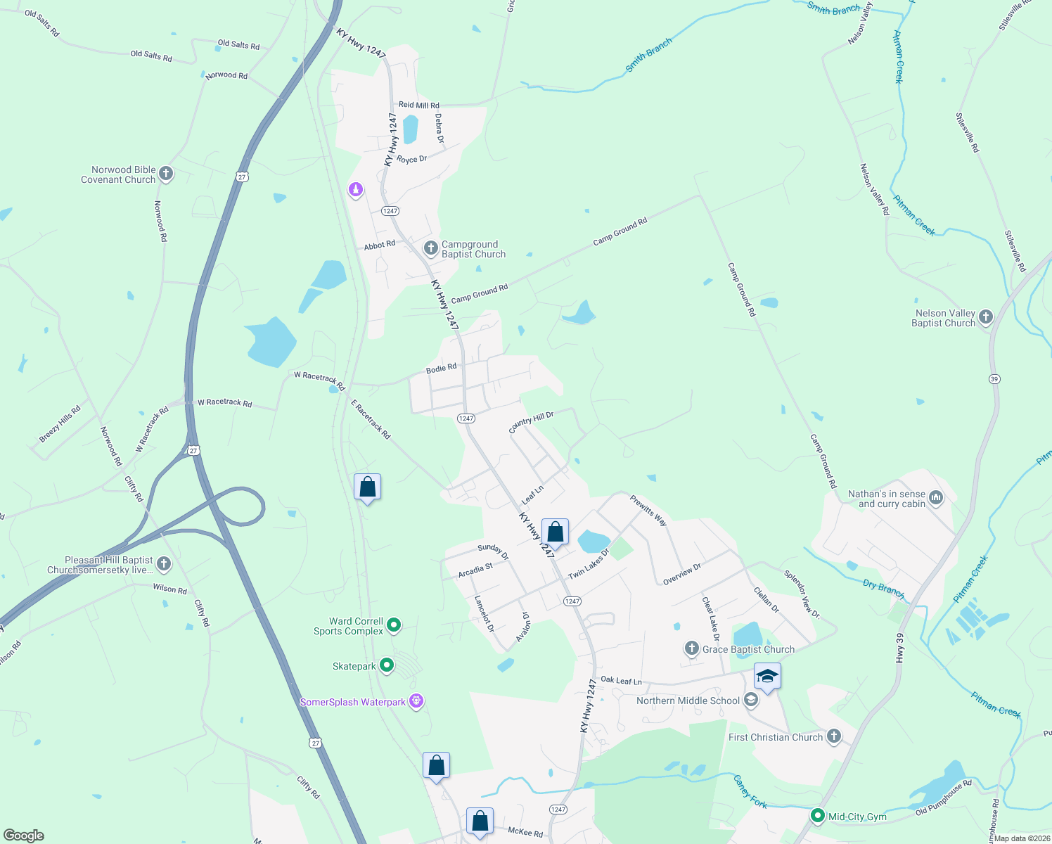 map of restaurants, bars, coffee shops, grocery stores, and more near 298 Rolling Hills Dr in Somerset