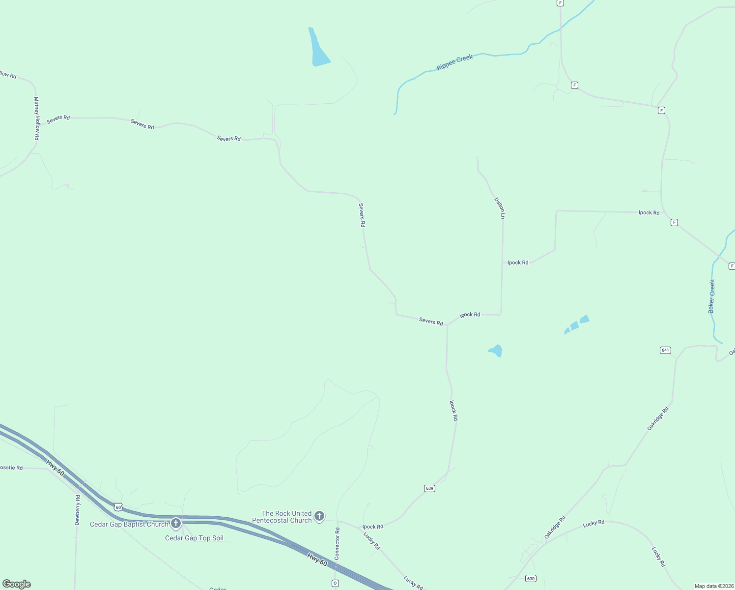 map of restaurants, bars, coffee shops, grocery stores, and more near 2249 Severs Road in Seymour