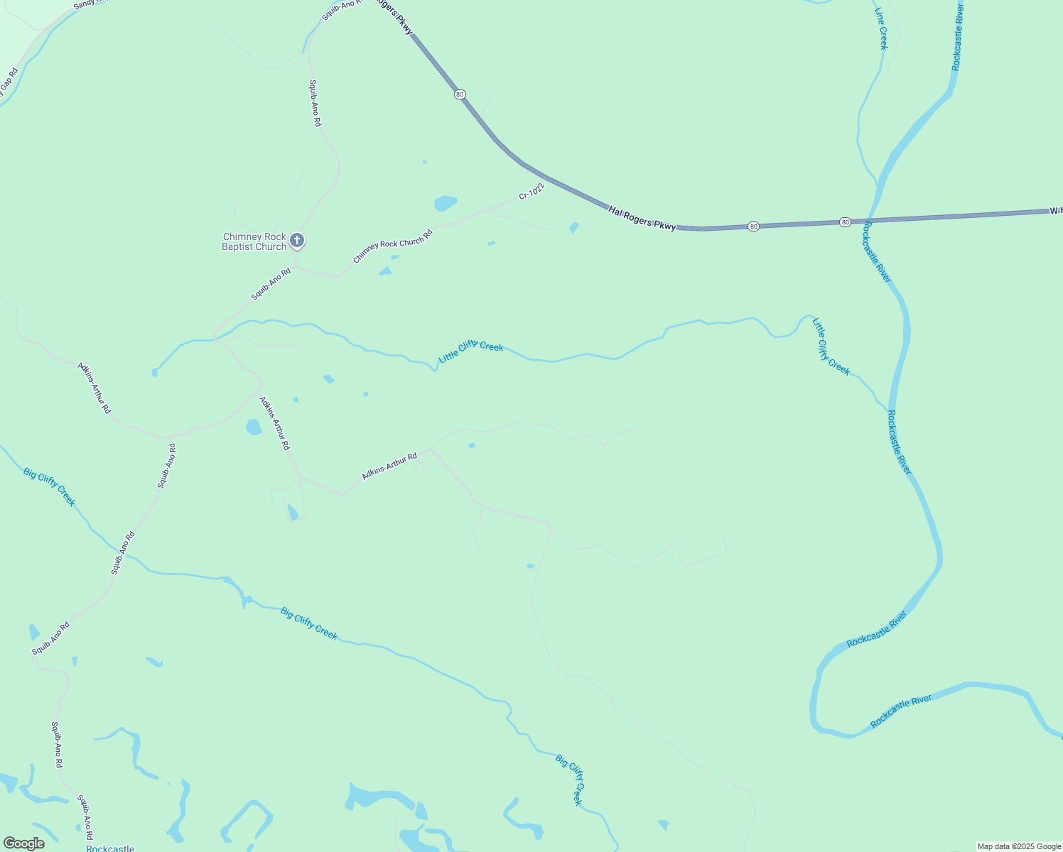 map of restaurants, bars, coffee shops, grocery stores, and more near William Baker Road in Pulaski County