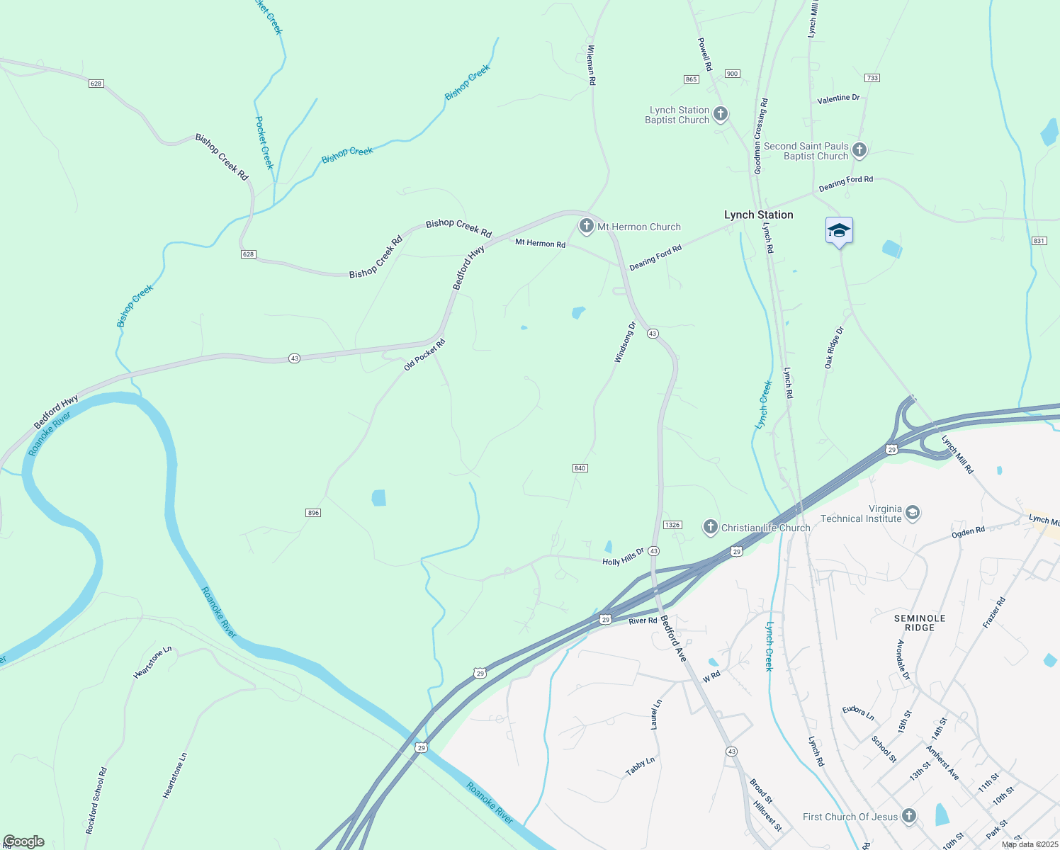 map of restaurants, bars, coffee shops, grocery stores, and more near 202 Northgate Court in Lynch Station