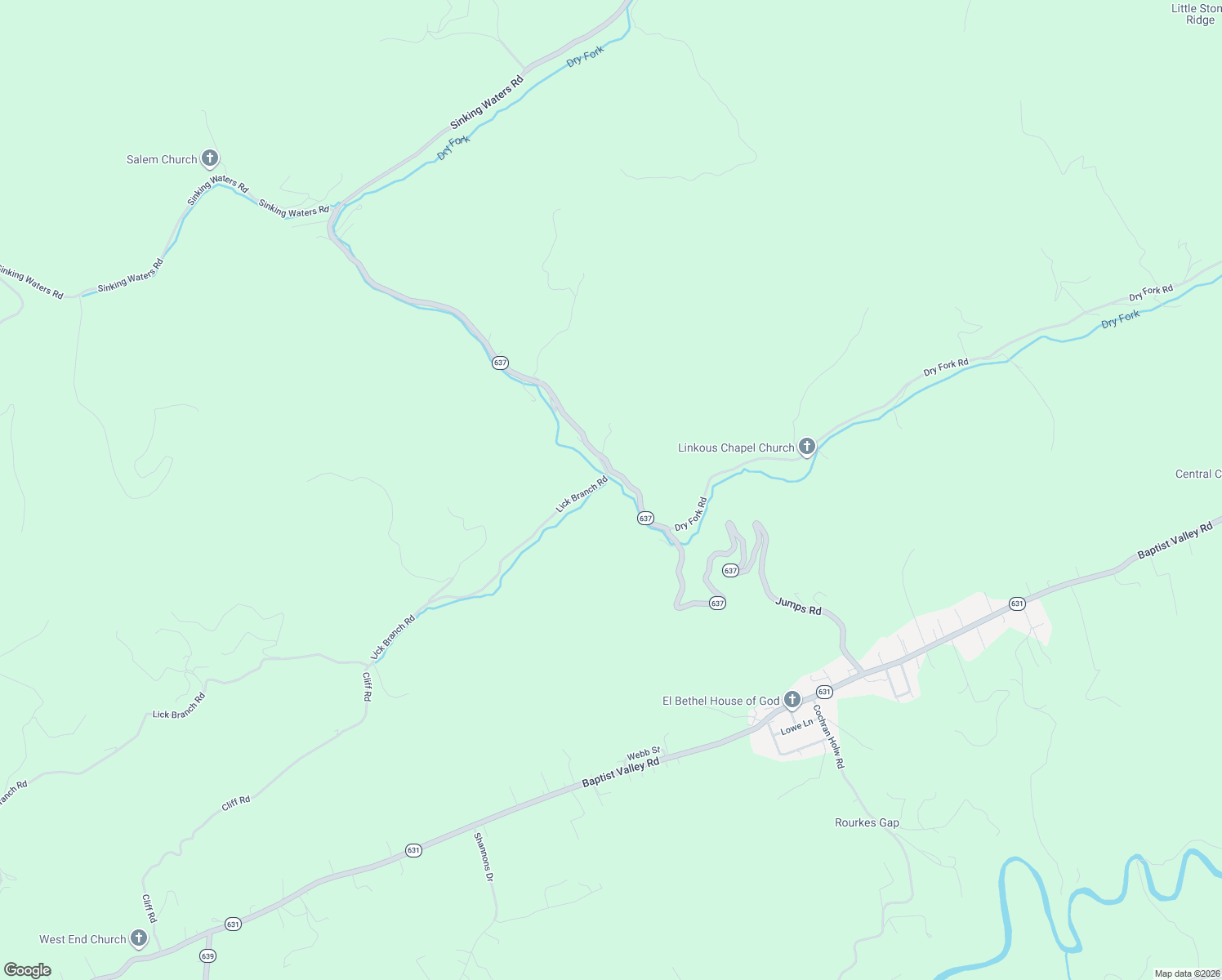 map of restaurants, bars, coffee shops, grocery stores, and more near 1571 Lick Branch Road in Cedar Bluff