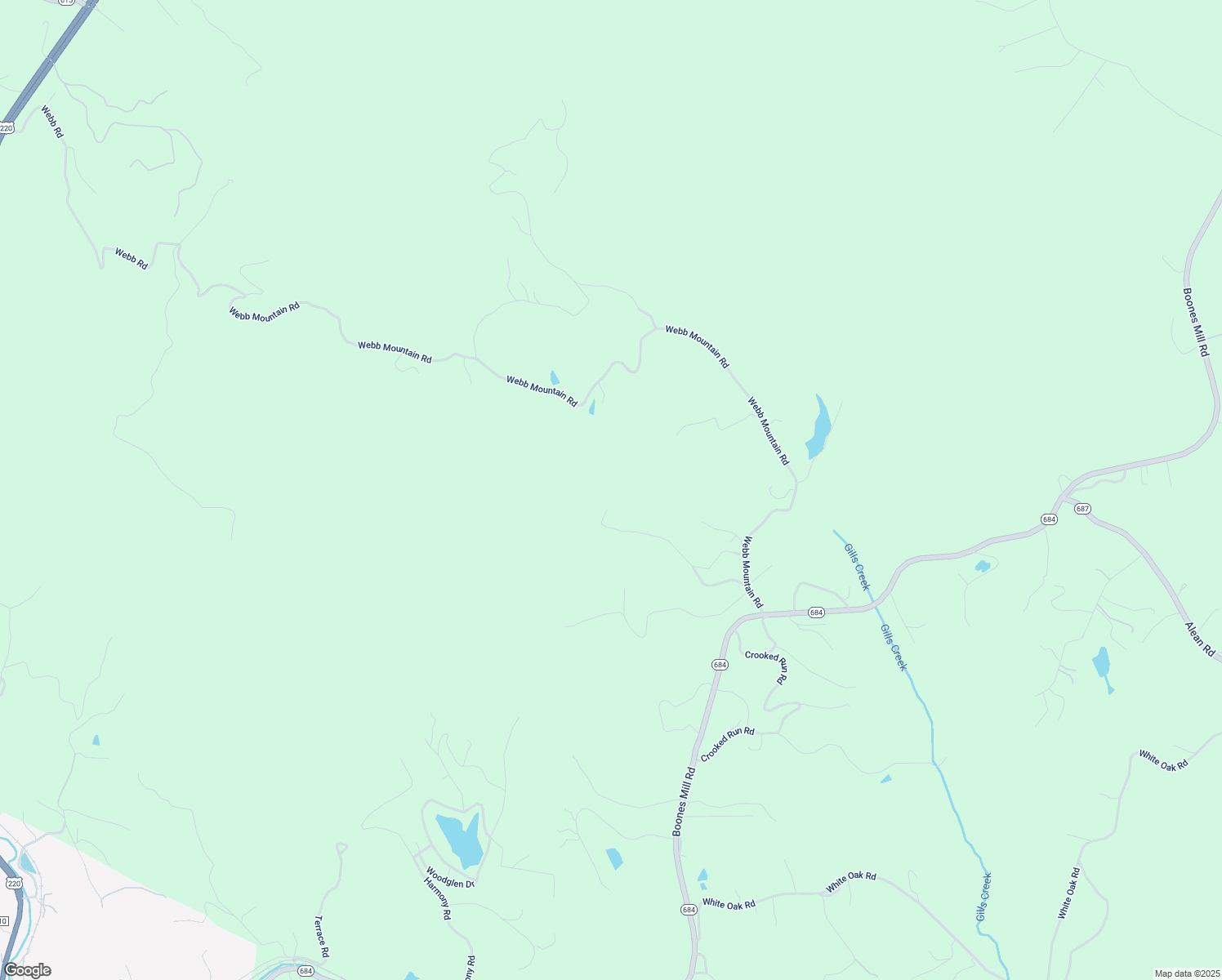 map of restaurants, bars, coffee shops, grocery stores, and more near 565 Black Bear Lane in Boones Mill