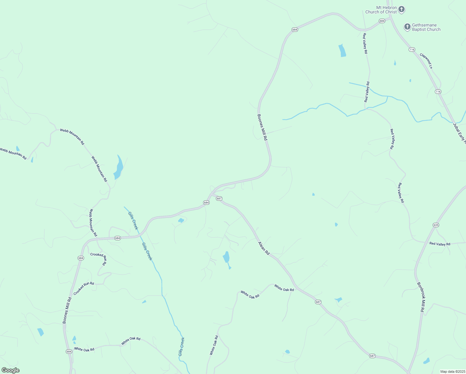 map of restaurants, bars, coffee shops, grocery stores, and more near 4594 Boones Mill Road in Boones Mill
