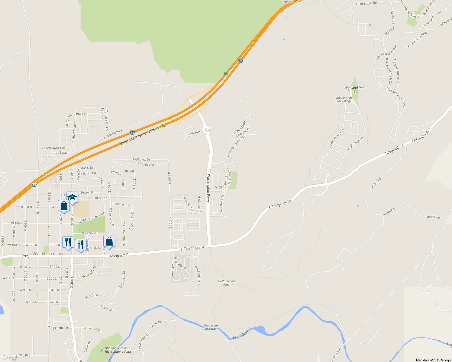 map of restaurants, bars, coffee shops, grocery stores, and more near Sugar Plumb Lane in Washington