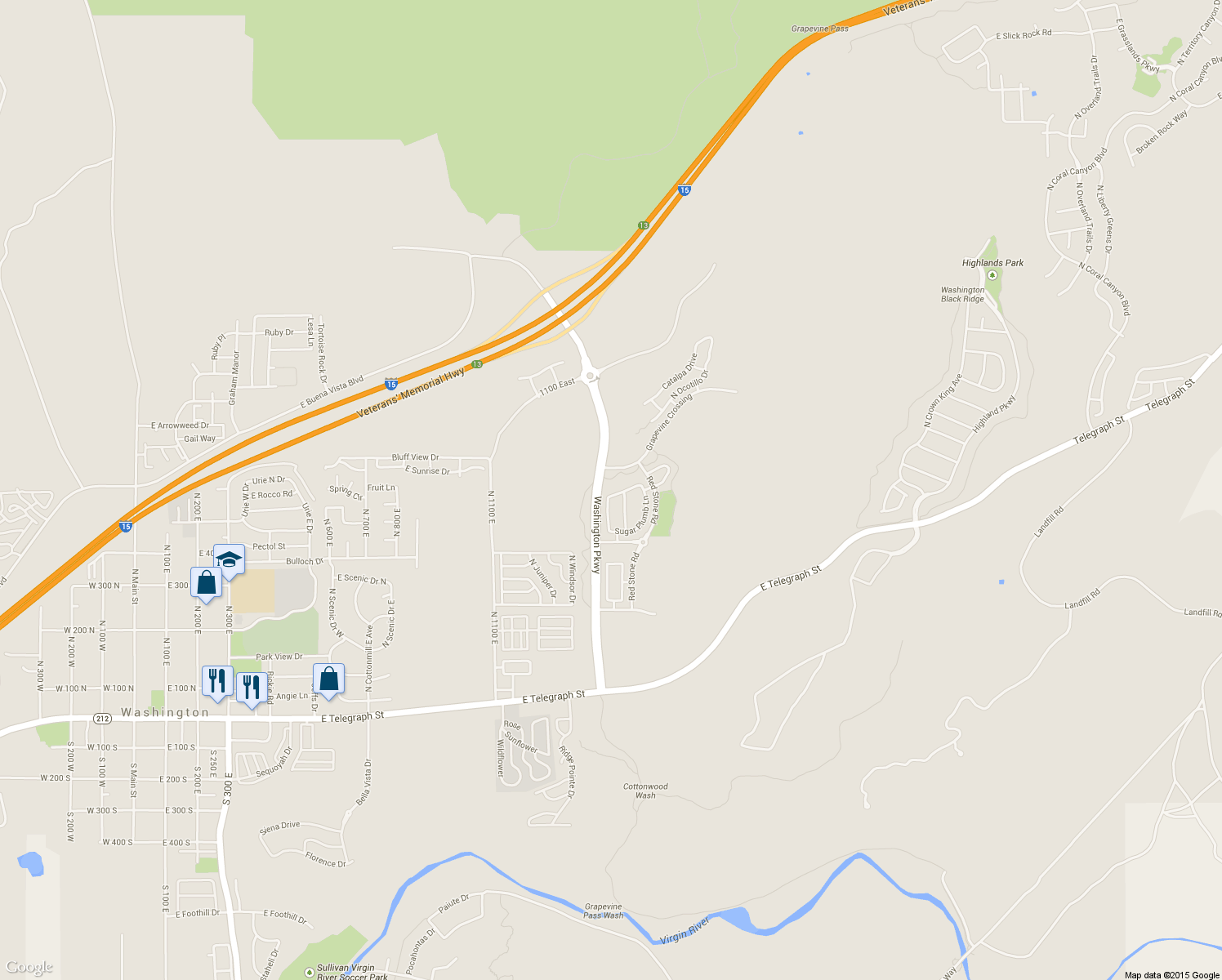 map of restaurants, bars, coffee shops, grocery stores, and more near 1515 East Wilcken Way in Washington