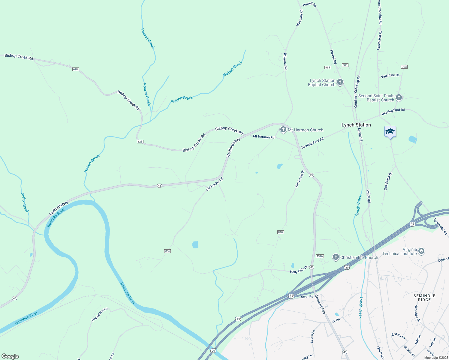 map of restaurants, bars, coffee shops, grocery stores, and more near 32 Northgate Road in Lynch Station