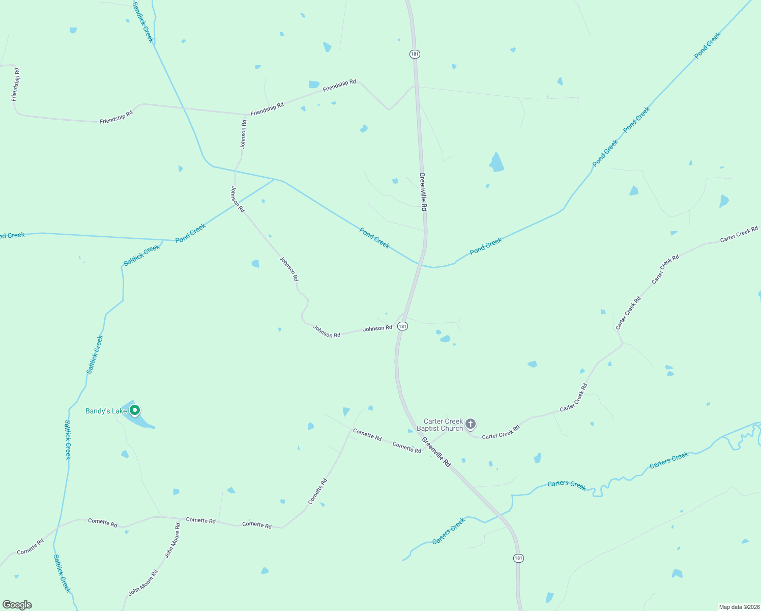 map of restaurants, bars, coffee shops, grocery stores, and more near 1580 Johnson Road in Greenville