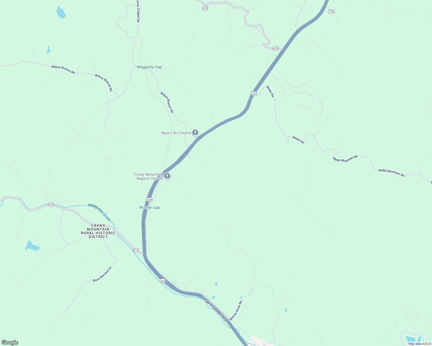 map of restaurants, bars, coffee shops, grocery stores, and more near 7924 Spotswood Drive in Boones Mill