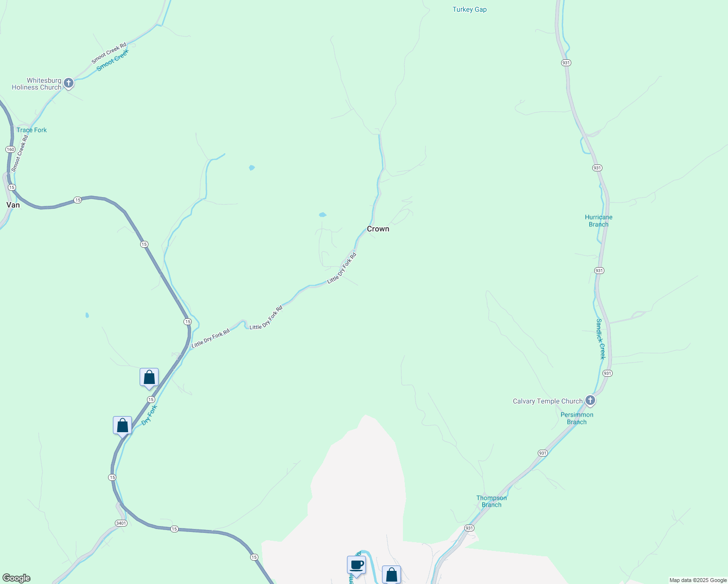 map of restaurants, bars, coffee shops, grocery stores, and more near in Crown
