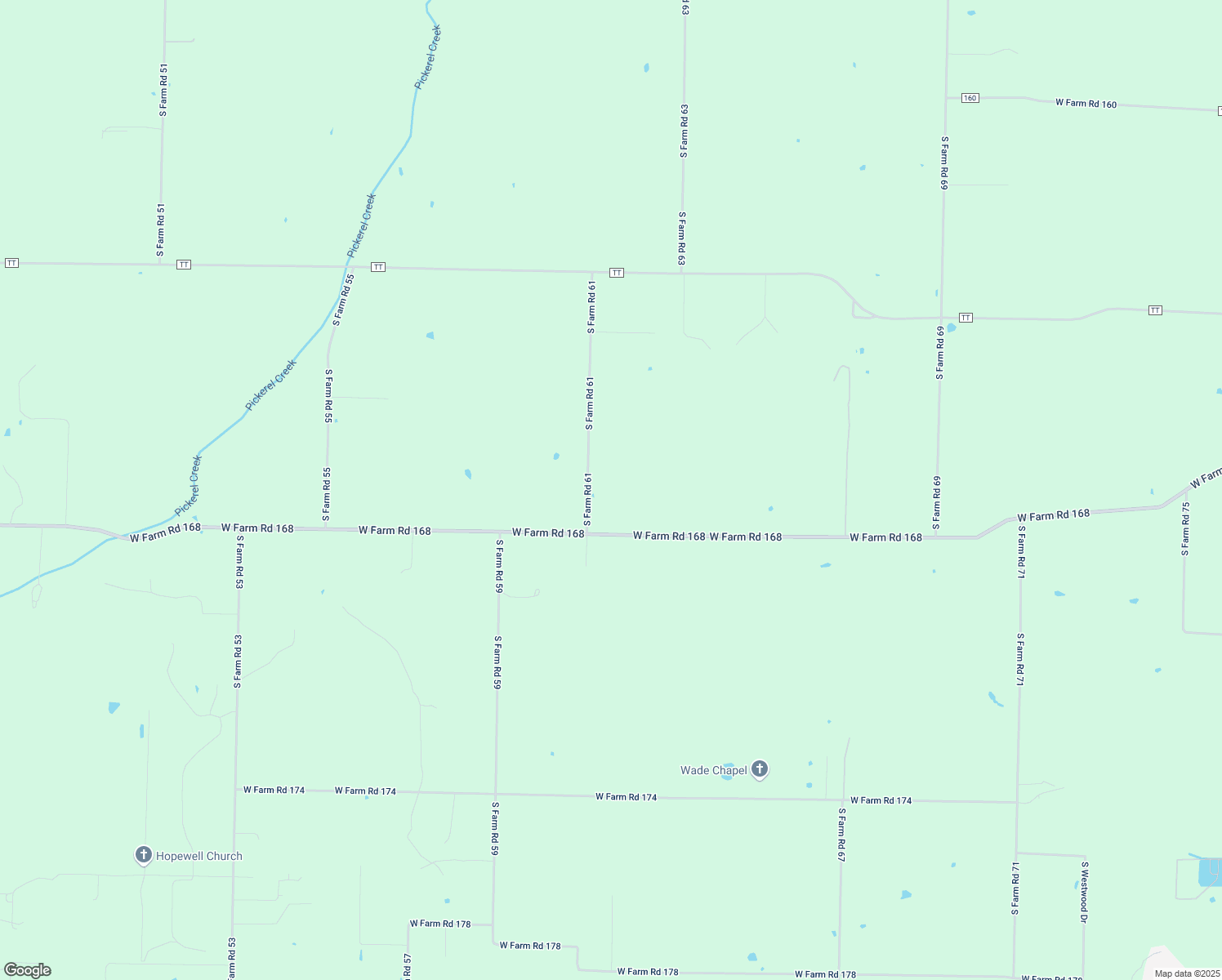 map of restaurants, bars, coffee shops, grocery stores, and more near 10855 West Farm Road 168 in Republic