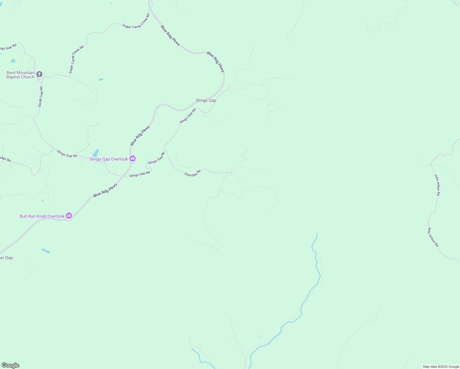 map of restaurants, bars, coffee shops, grocery stores, and more near 671 Glendale Road in Bent Mountain