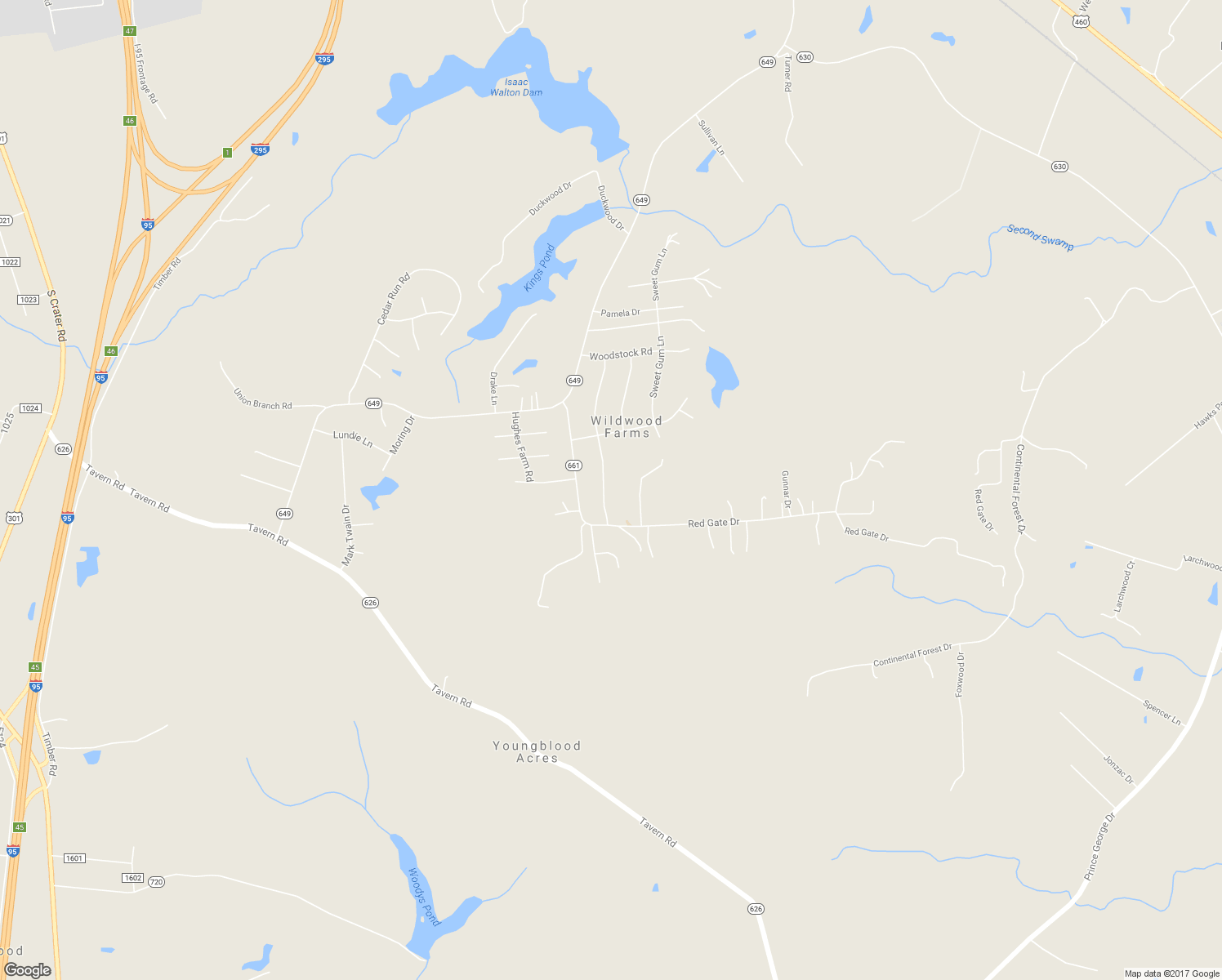 map of restaurants, bars, coffee shops, grocery stores, and more near 11419 Willow Lane in Disputanta