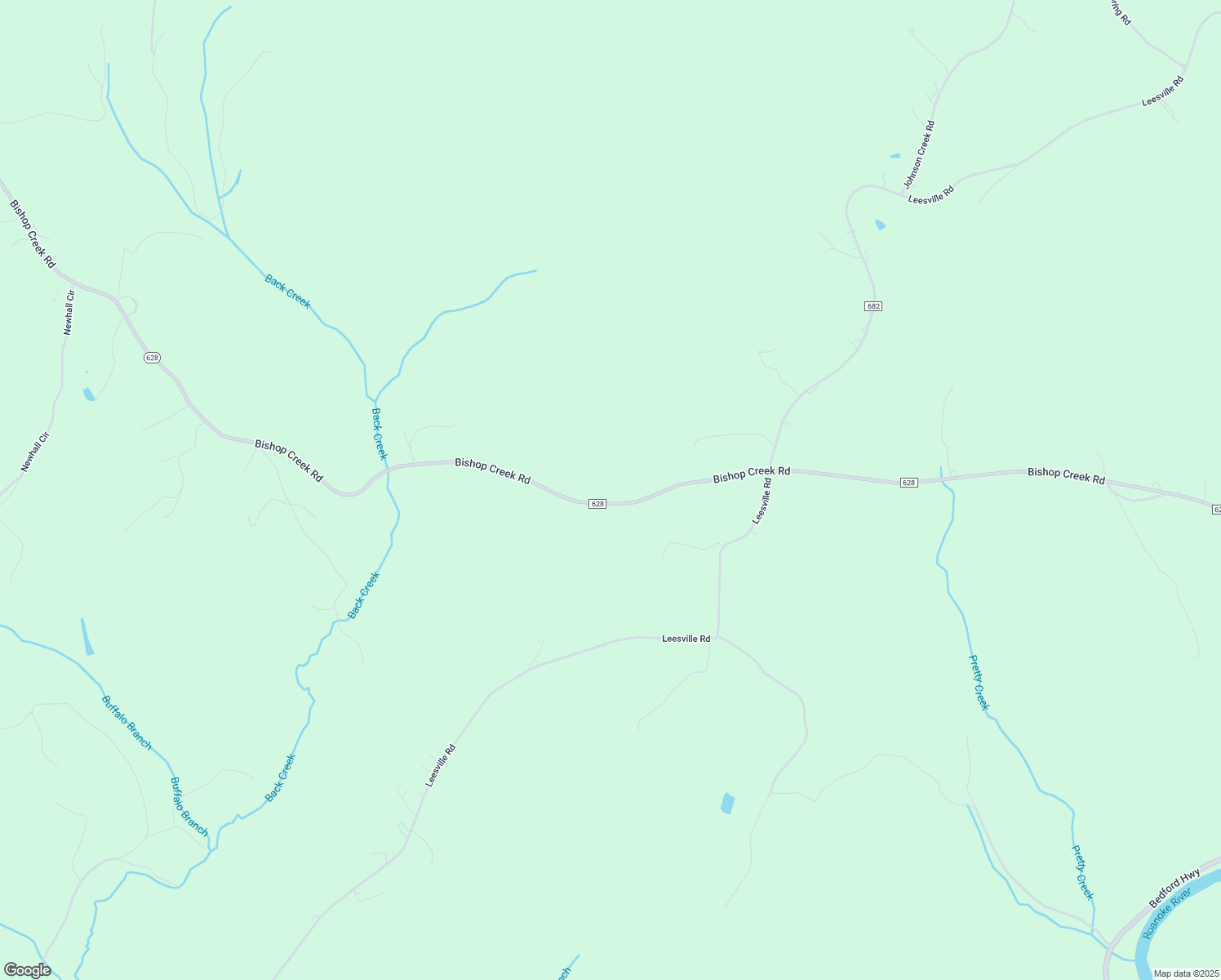 map of restaurants, bars, coffee shops, grocery stores, and more near 3635 Bishop Creek Road in Lynch Station
