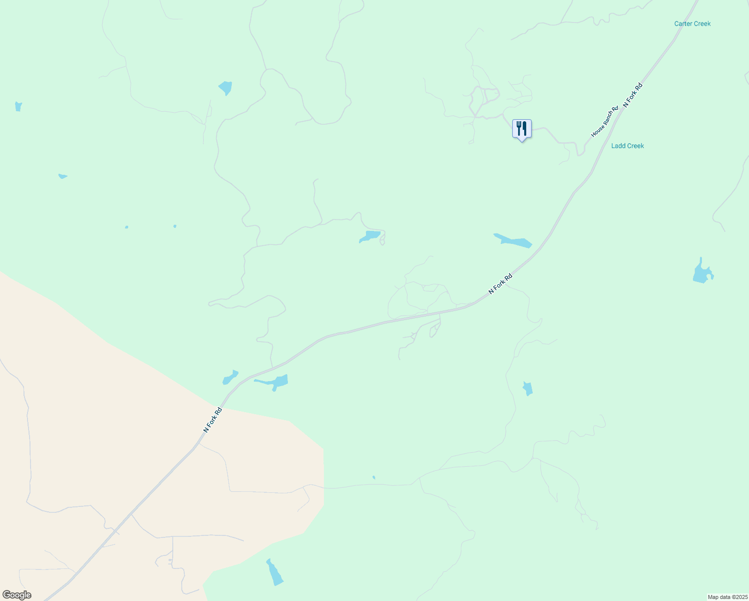 map of restaurants, bars, coffee shops, grocery stores, and more near 48943 Road 200 in O'Neals