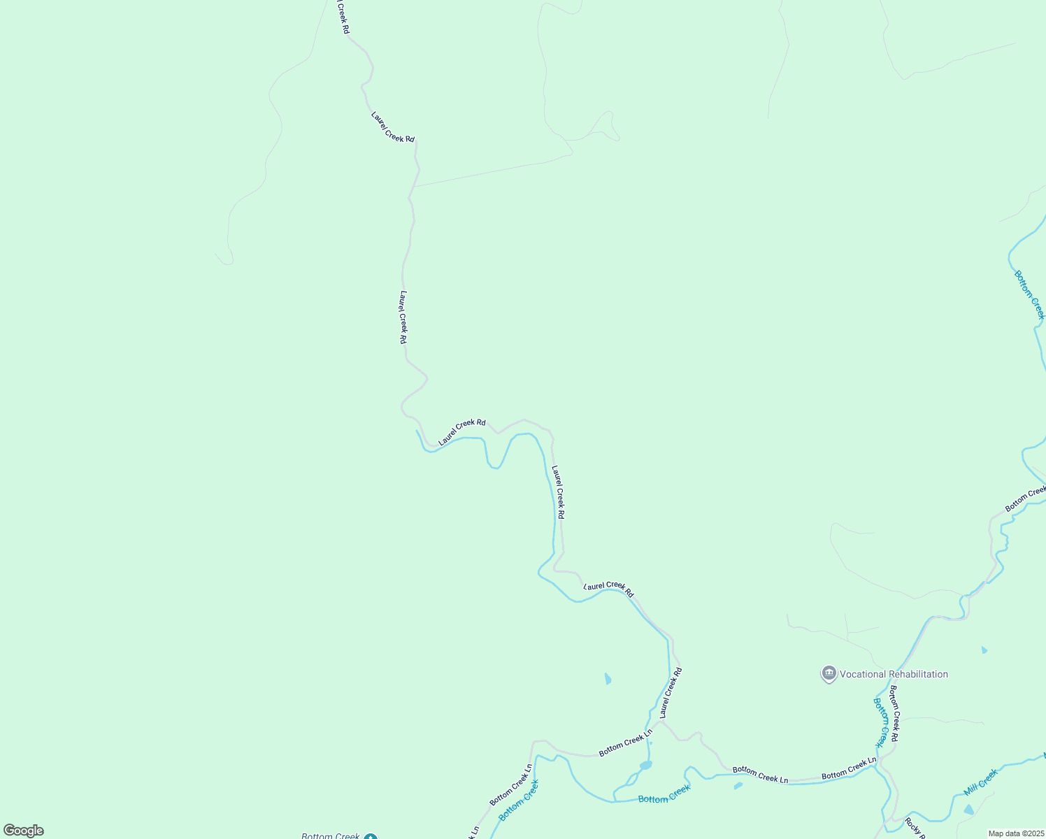 map of restaurants, bars, coffee shops, grocery stores, and more near Laurel Creek Road in Bent Mountain