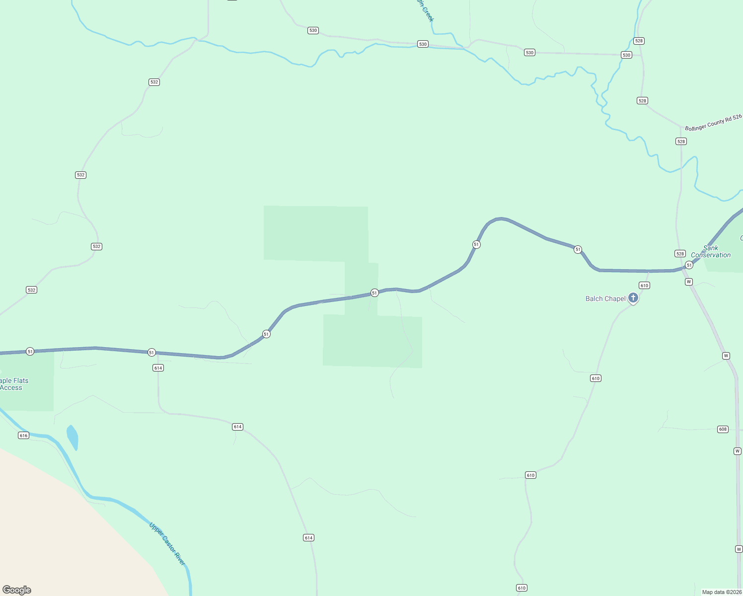 map of restaurants, bars, coffee shops, grocery stores, and more near 10186 Missouri 51 in Sturdivant