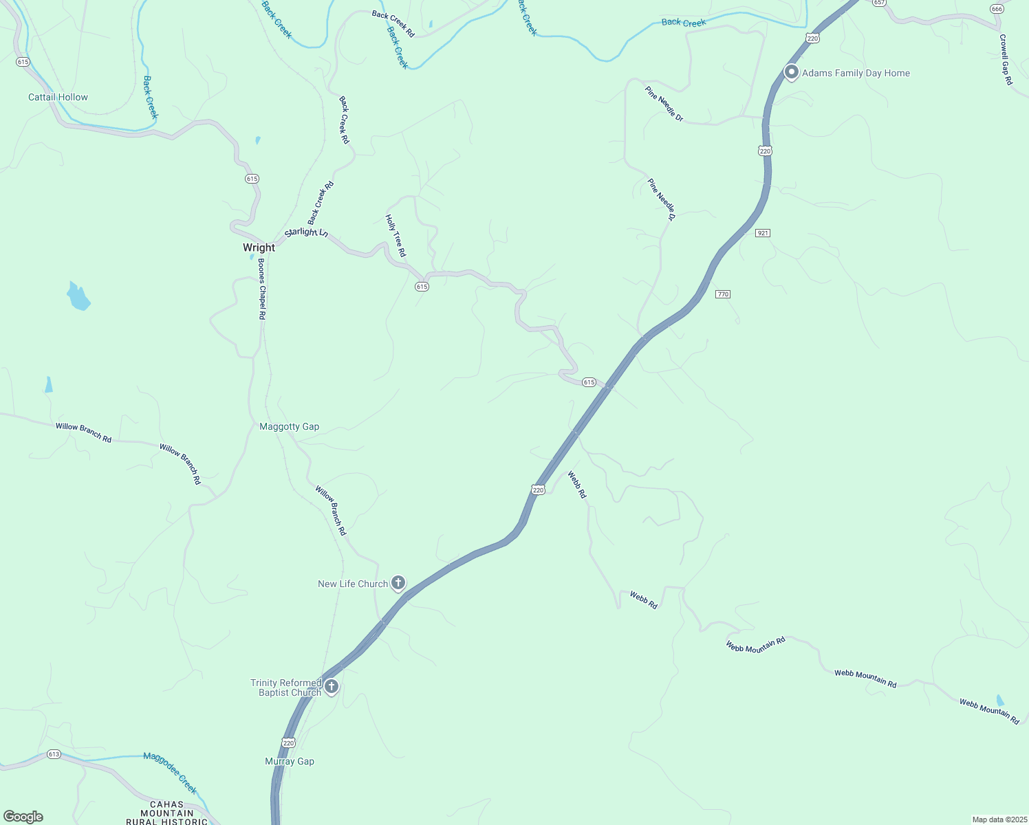 map of restaurants, bars, coffee shops, grocery stores, and more near 8858 Starlight Ln in Boones Mill