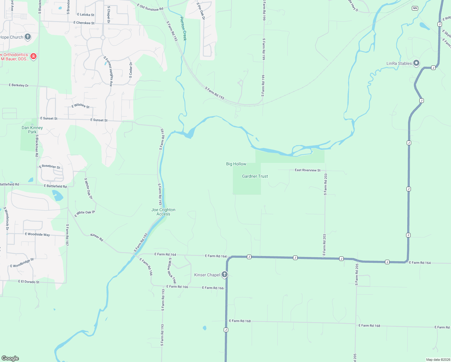 map of restaurants, bars, coffee shops, grocery stores, and more near 2943 South Ridgewood Lane in Springfield