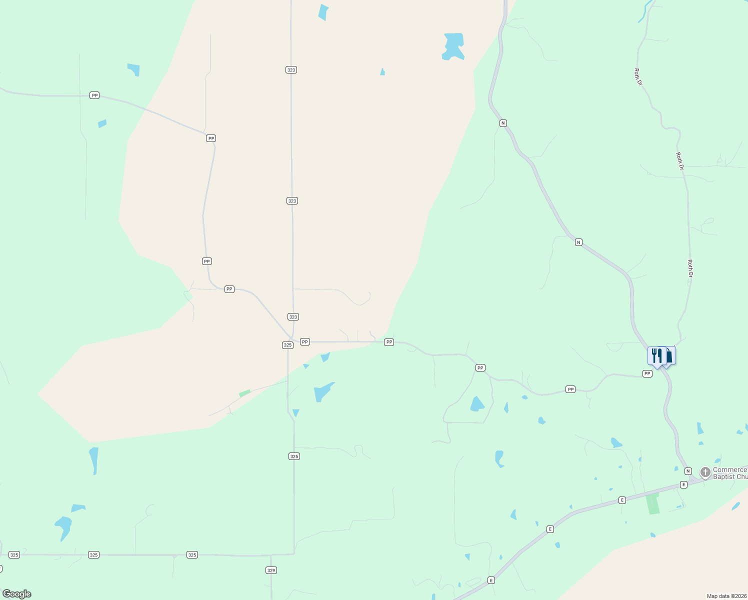 map of restaurants, bars, coffee shops, grocery stores, and more near 120 County Road 323 in Scott City