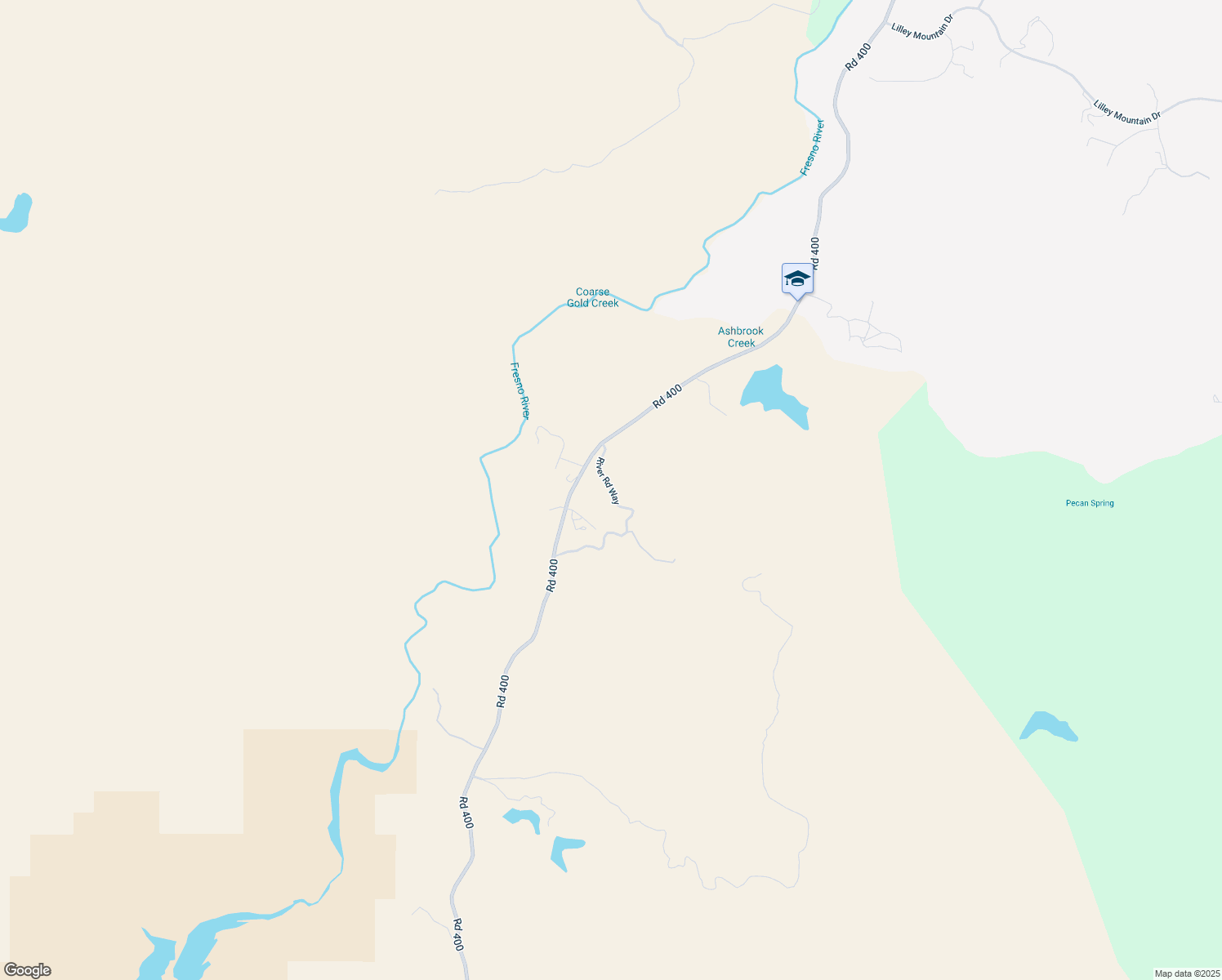 map of restaurants, bars, coffee shops, grocery stores, and more near River Road Way in Madera County