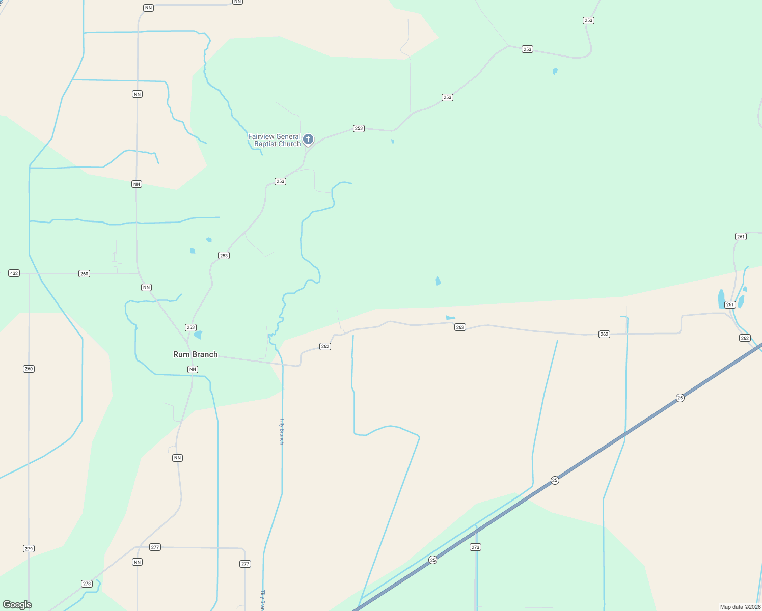 map of restaurants, bars, coffee shops, grocery stores, and more near 1507 County Road 262 in Advance