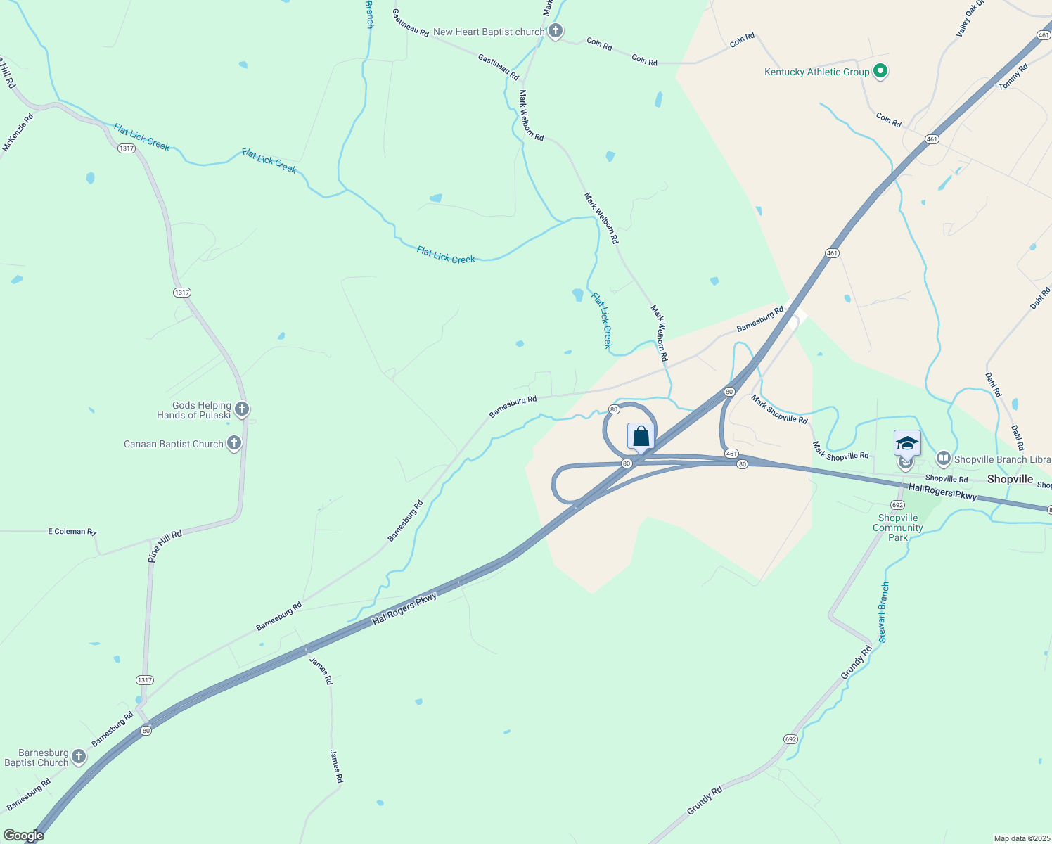 map of restaurants, bars, coffee shops, grocery stores, and more near 3150 Barnesburg Road in Somerset