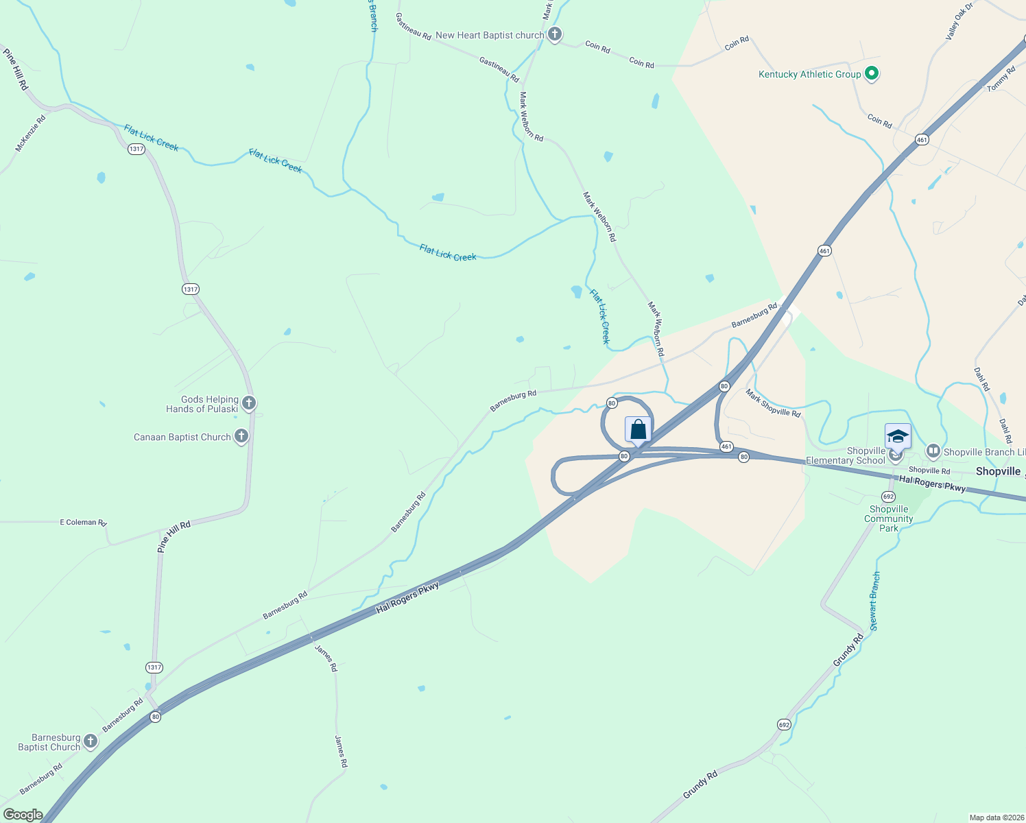 map of restaurants, bars, coffee shops, grocery stores, and more near 3150 Barnesburg Road in Somerset