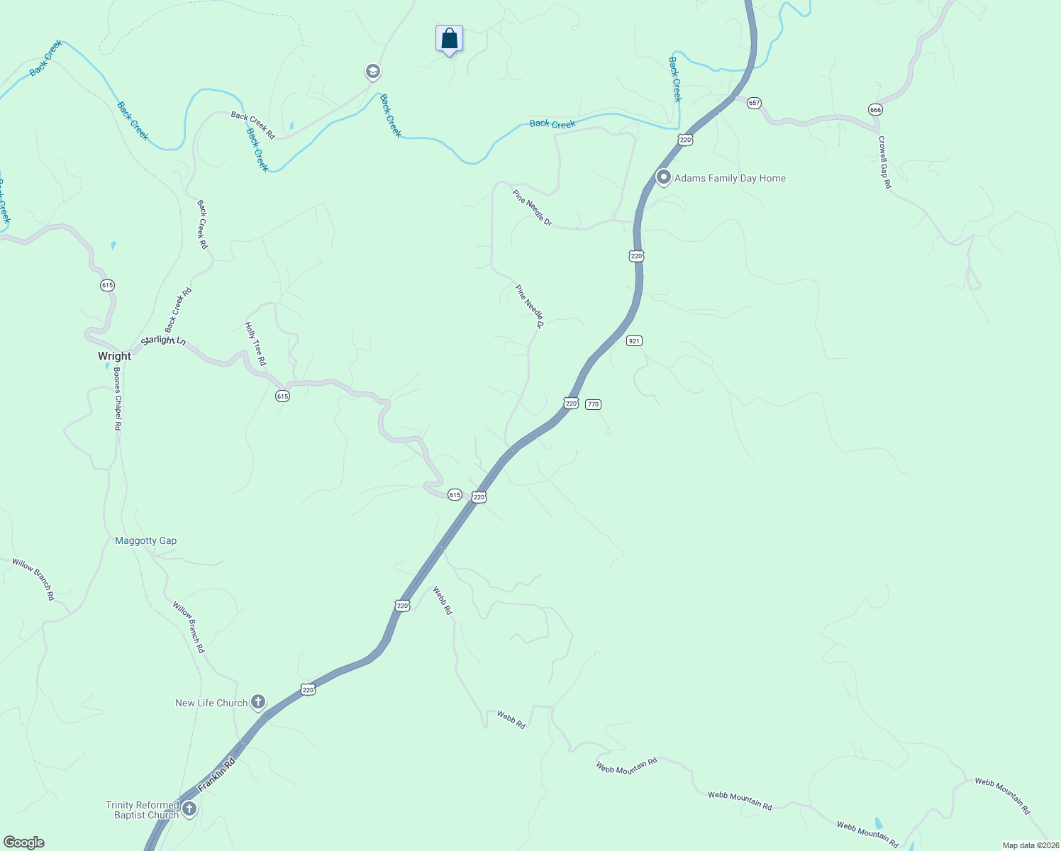 map of restaurants, bars, coffee shops, grocery stores, and more near 7178 Boones Trail in Boones Mill