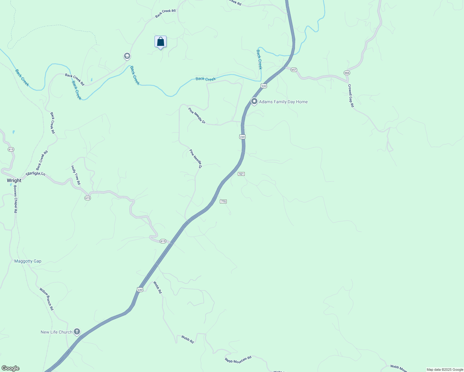 map of restaurants, bars, coffee shops, grocery stores, and more near 6809 Hofawger Road in Boones Mill
