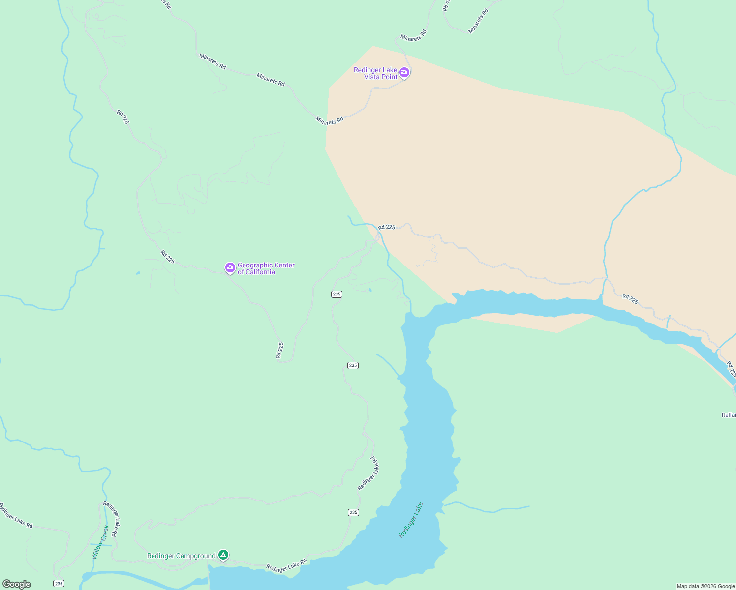 map of restaurants, bars, coffee shops, grocery stores, and more near 28646 Redinger Way in Auberry