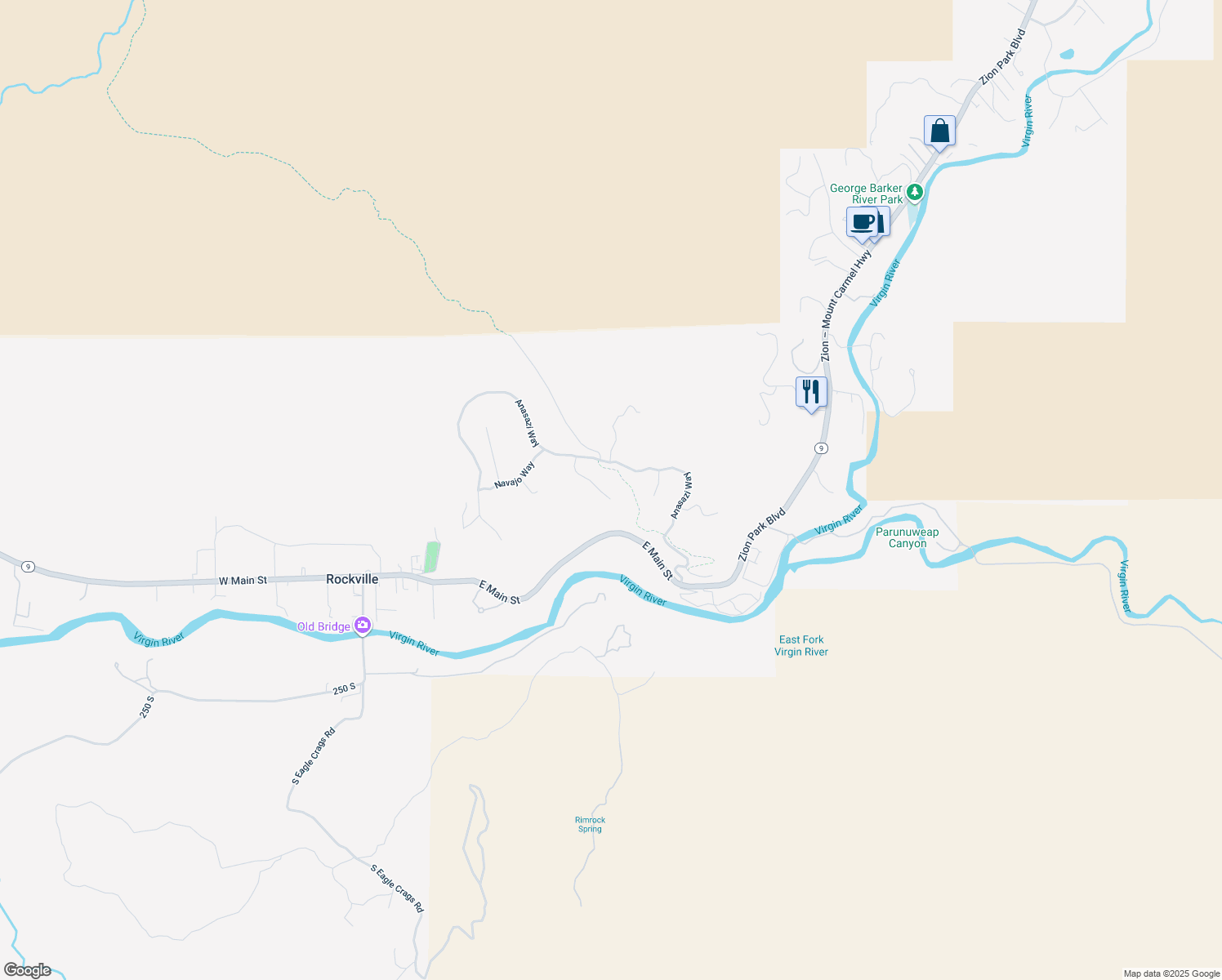 map of restaurants, bars, coffee shops, grocery stores, and more near 2907 Zuni Circle in Springdale